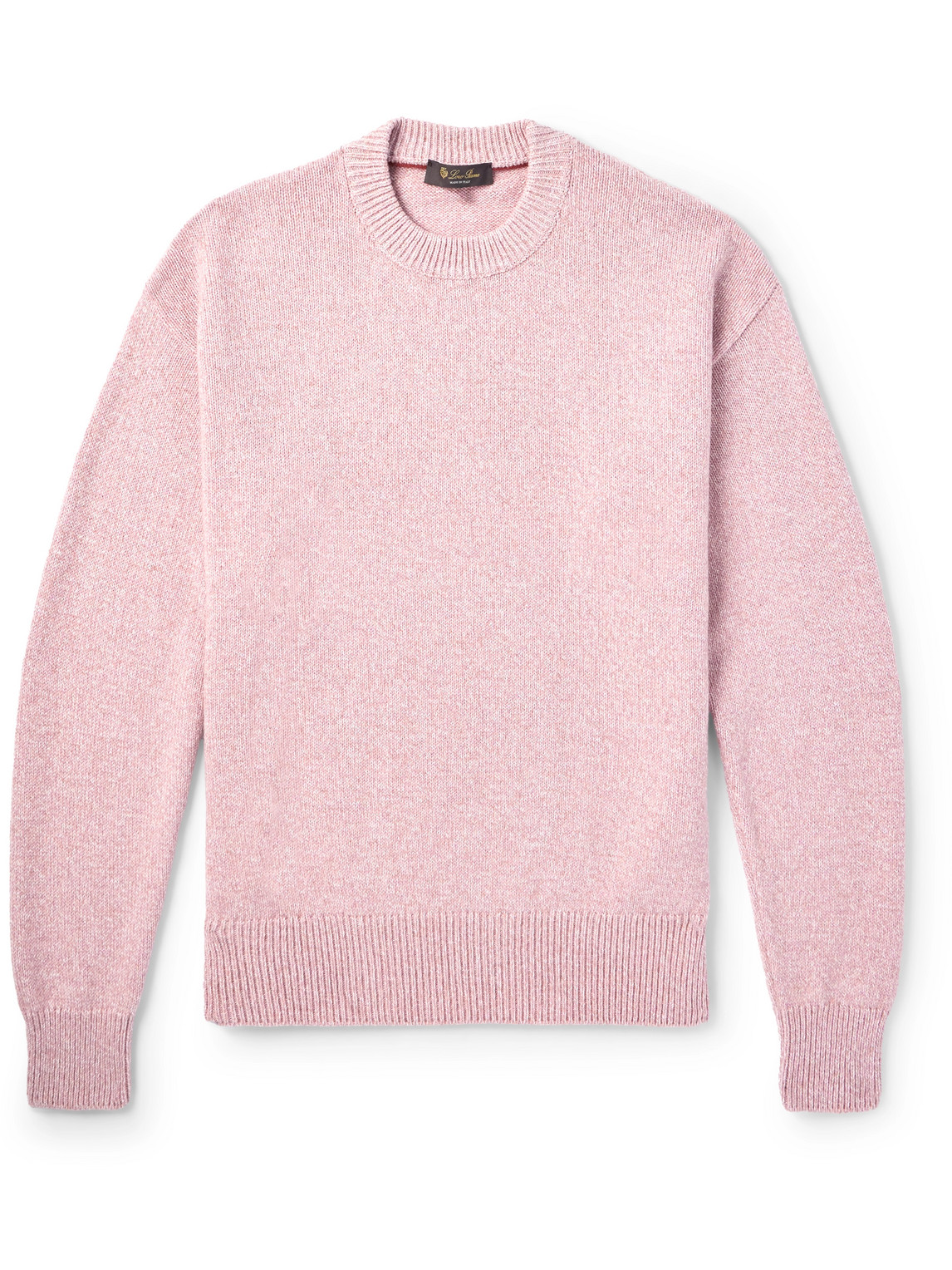 Loro Piana Cotton And Cashmere-blend Sweater In Pink