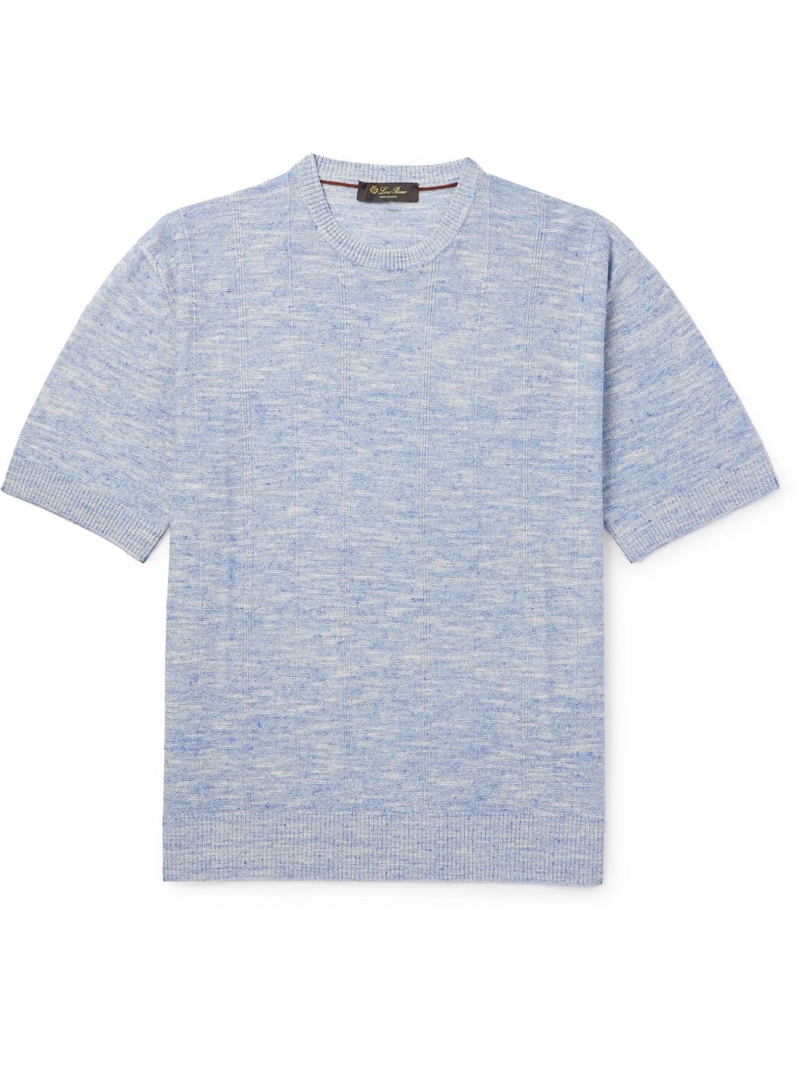 Tori Ribbed Linen and Silk-Blend T-Shirt