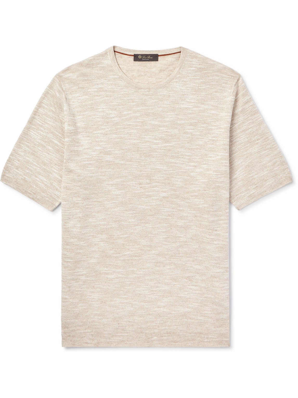 Loro Piana Linen And Silk-blend T-shirt In Neutrals