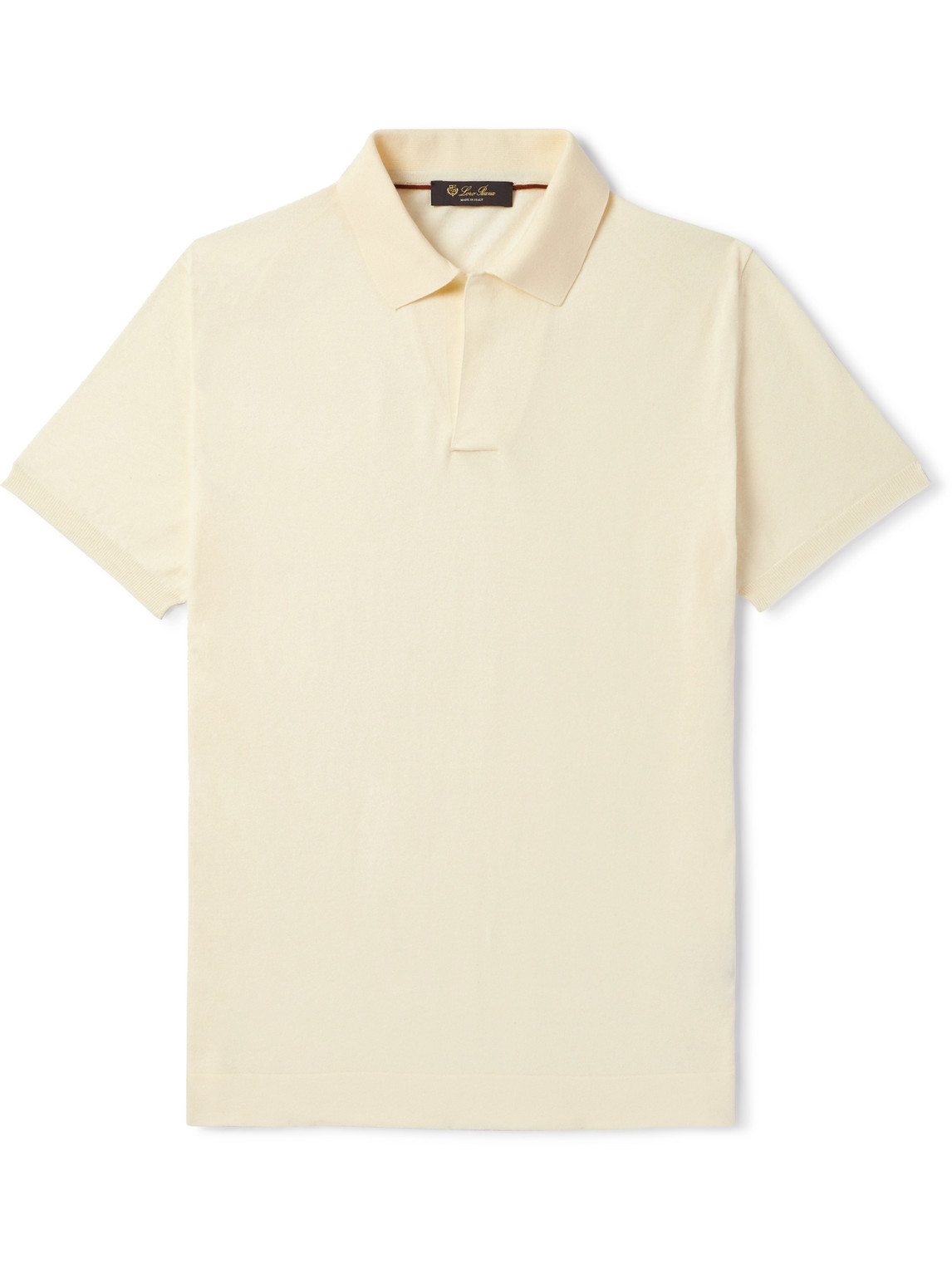 Loro Piana Bay Cotton Polo Shirt In Yellow