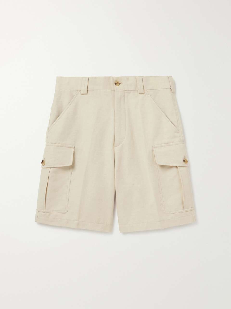 Hevò Men's Torre Lapillo Linen and Viscose Shorts Black
