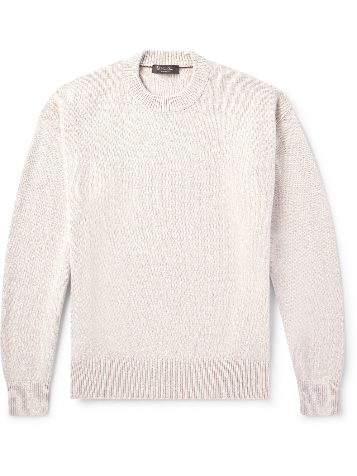 Loro Piana Cotton And Cashmere-blend Jumper In Neutrals