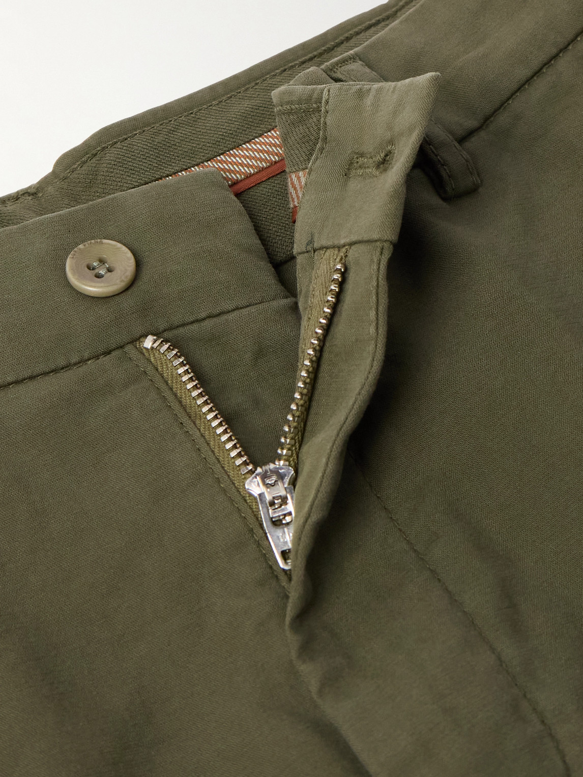 Loro Piana Slim-fit Cotton-blend Bermuda Shorts In Green