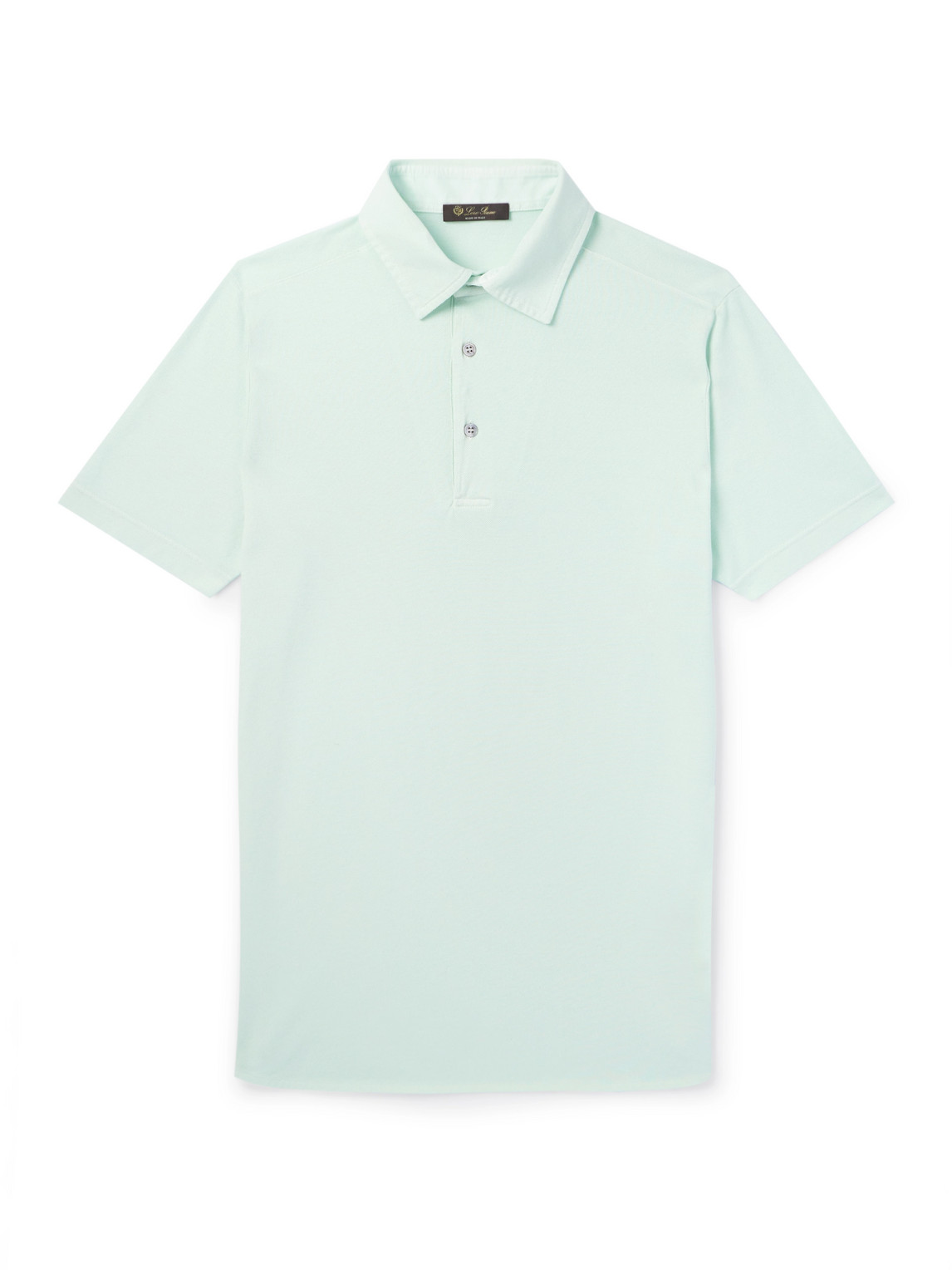 Loro Piana Cotton-piqué Polo Shirt In Green
