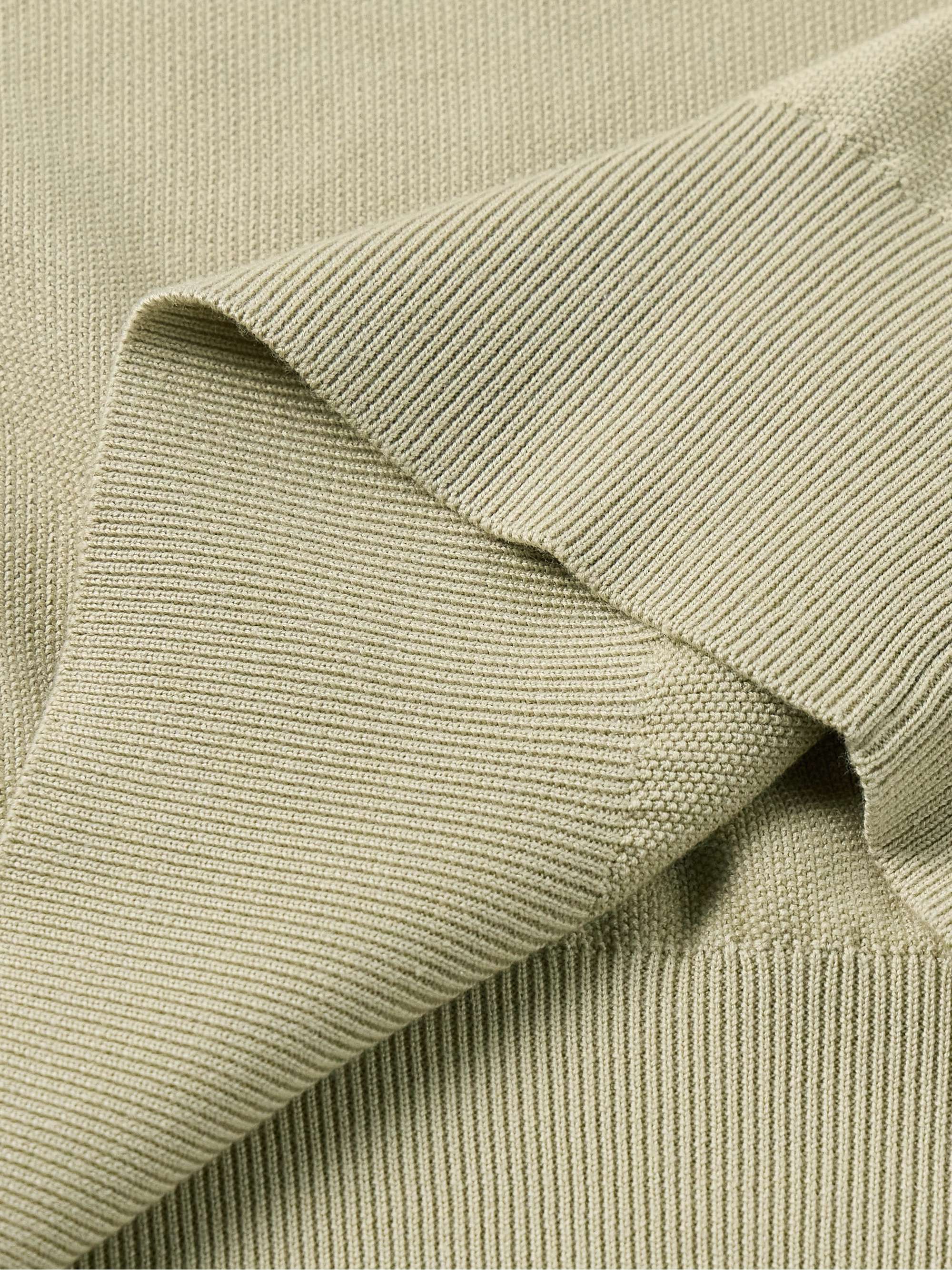 LORO PIANA Cotton and Silk-Blend Piqué Sweater