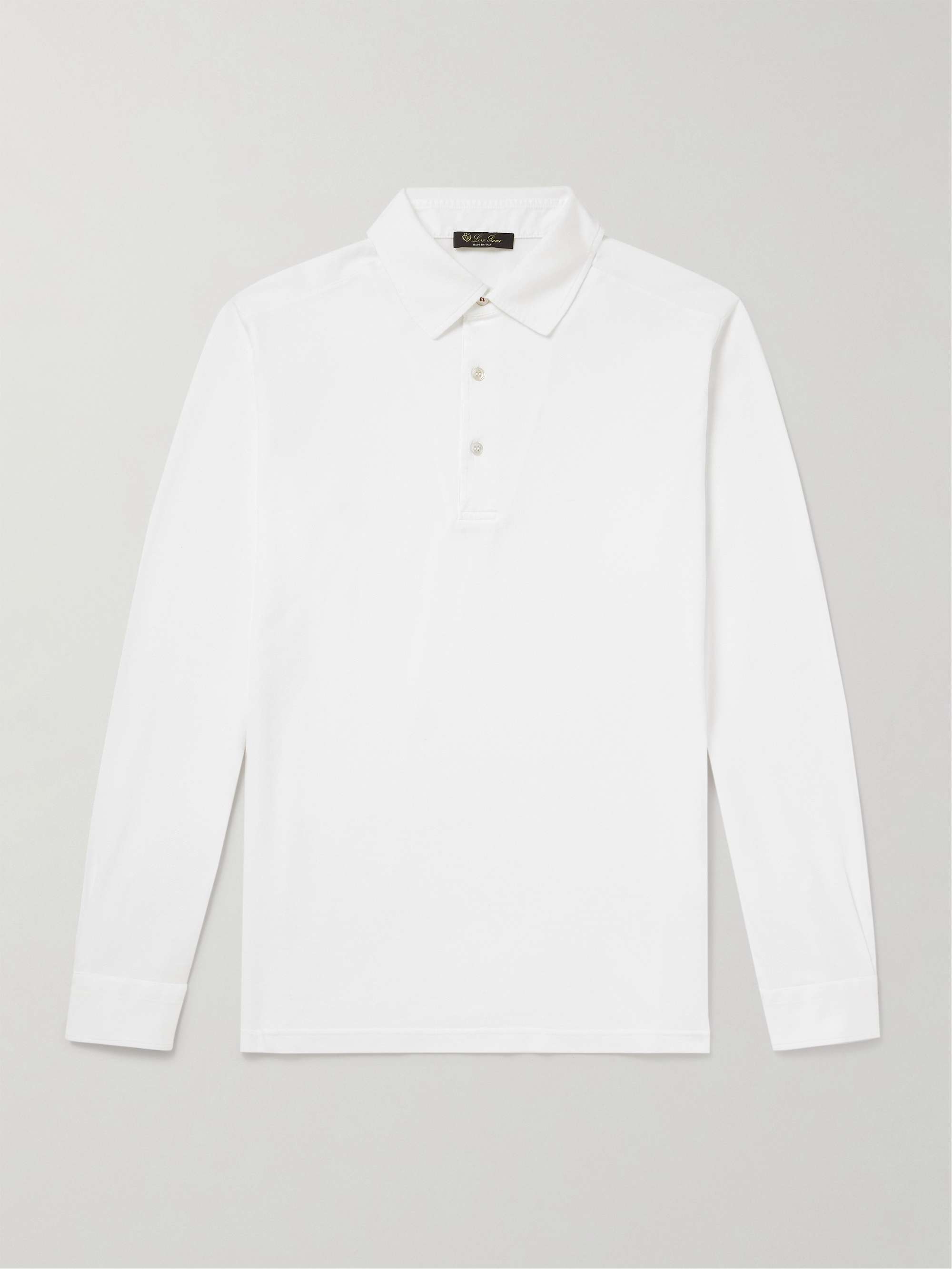 LORO PIANA Cotton-Piqué Polo Shirt