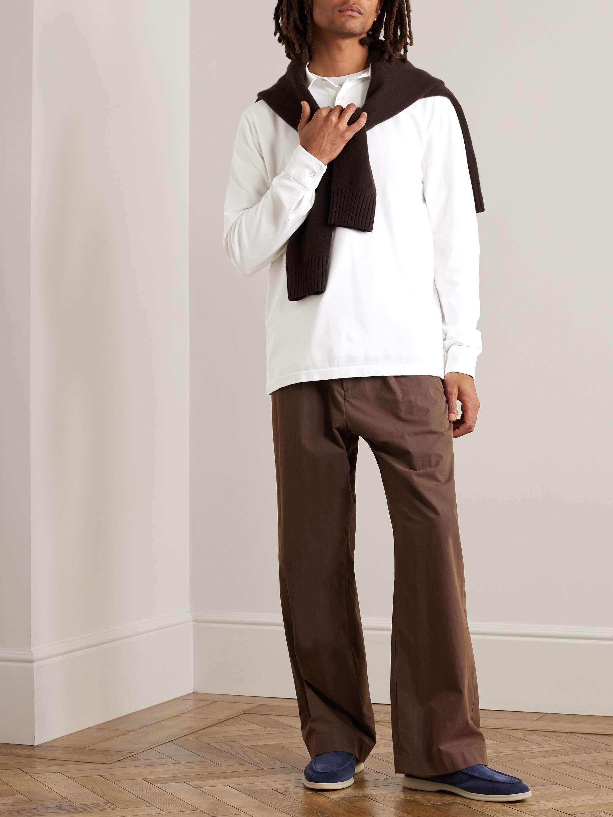 LORO PIANA Cotton-Piqué Polo Shirt