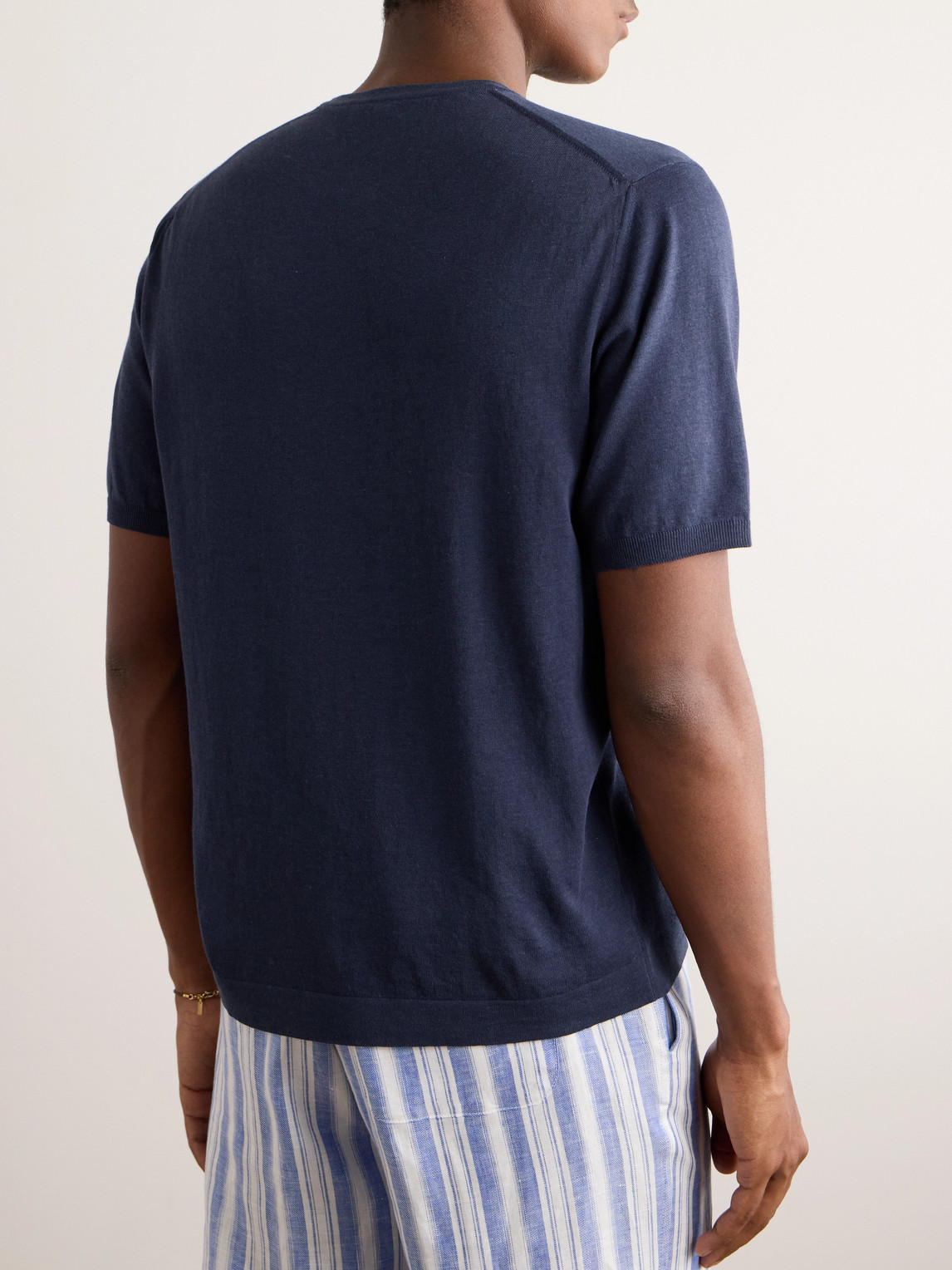 Shop Loro Piana Bay Cotton T-shirt In Blue