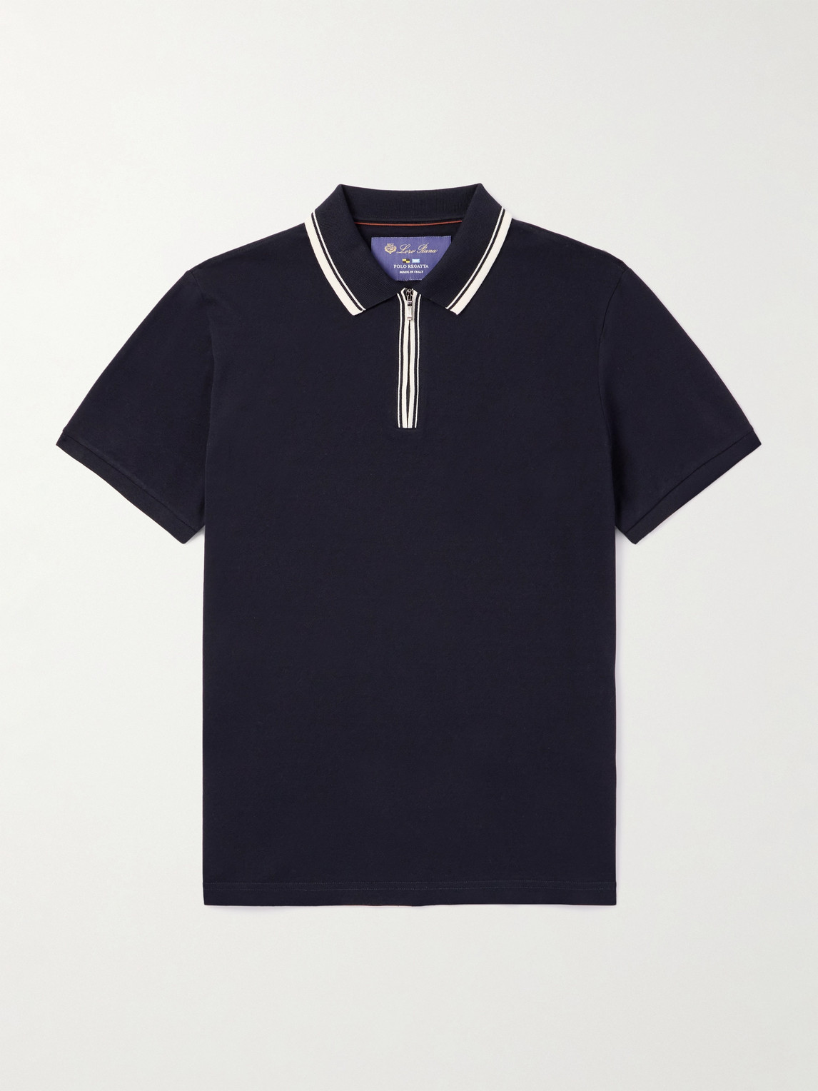 Loro Piana Regatta Stretch-Cotton Piqué Half-Zip Polo Shirten