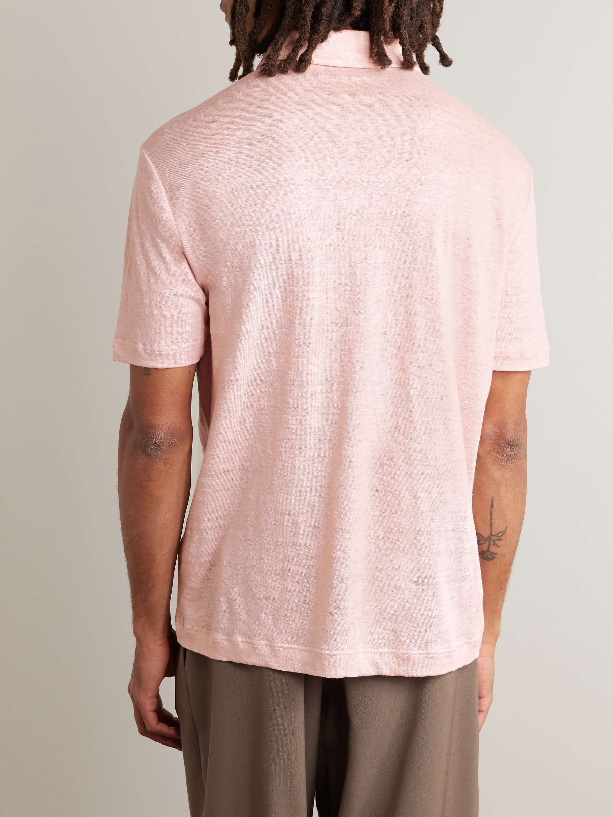 LORO PIANA Linen-Jersey Polo Shirt