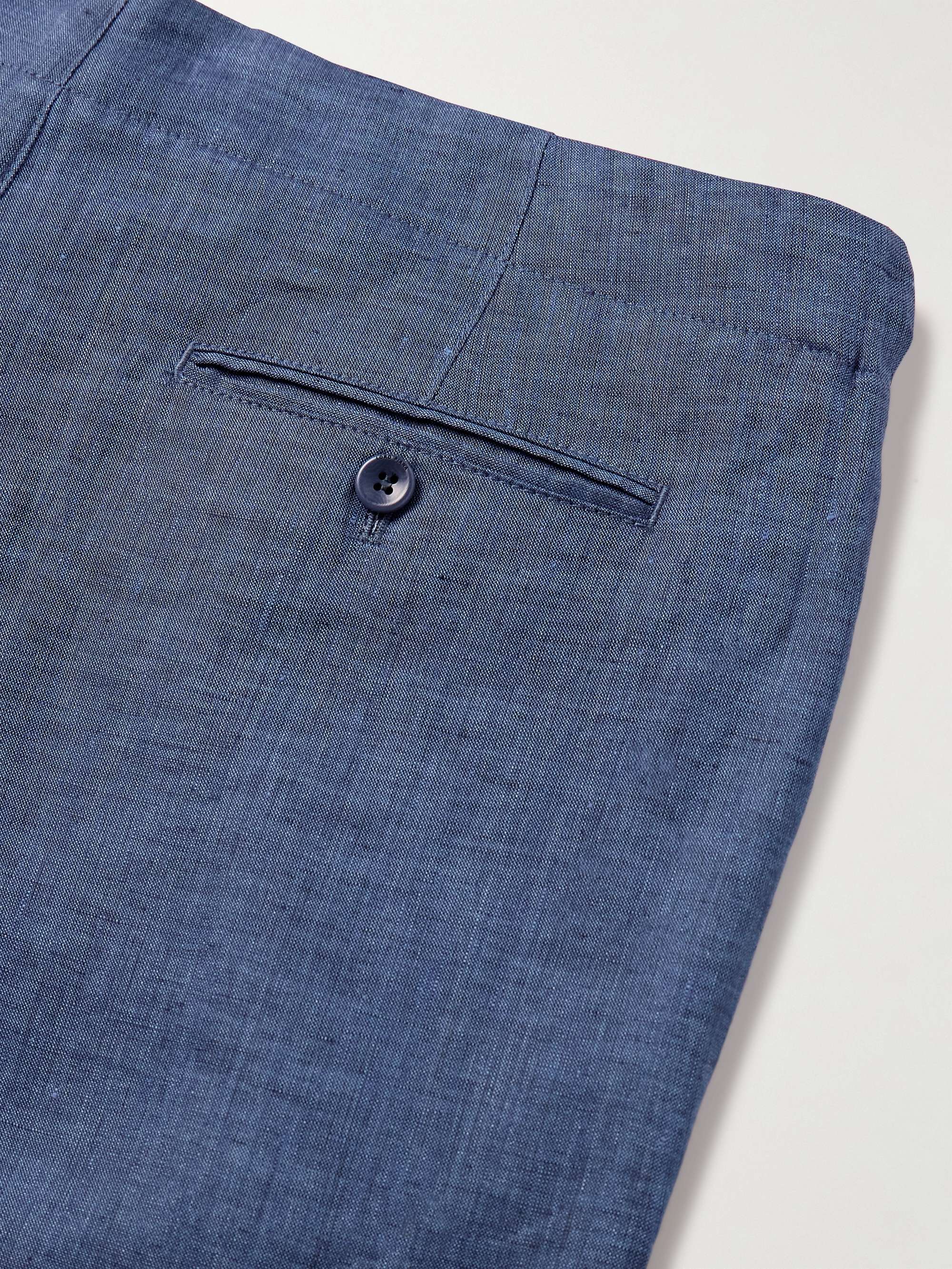 LORO PIANA Straight-Leg Linen Drawstring Bermuda Shorts
