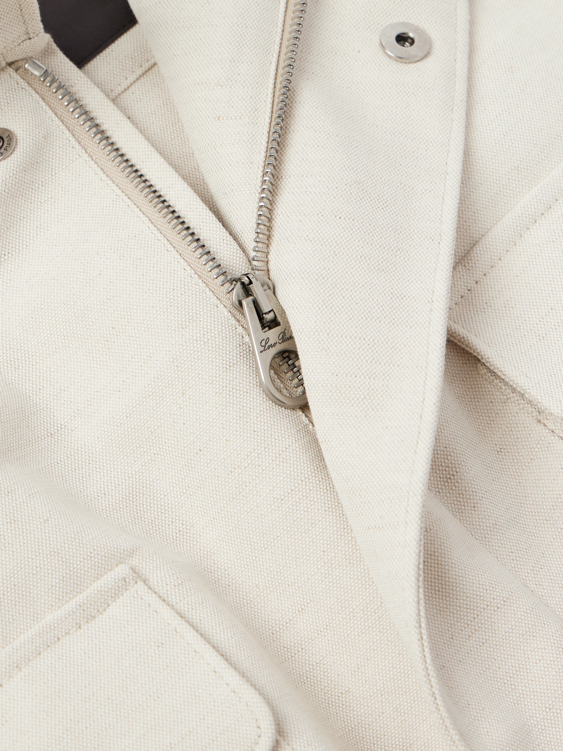 Shop Loro Piana Traveler Rain System® Cotton And Linen-blend Field Jacket In Neutrals