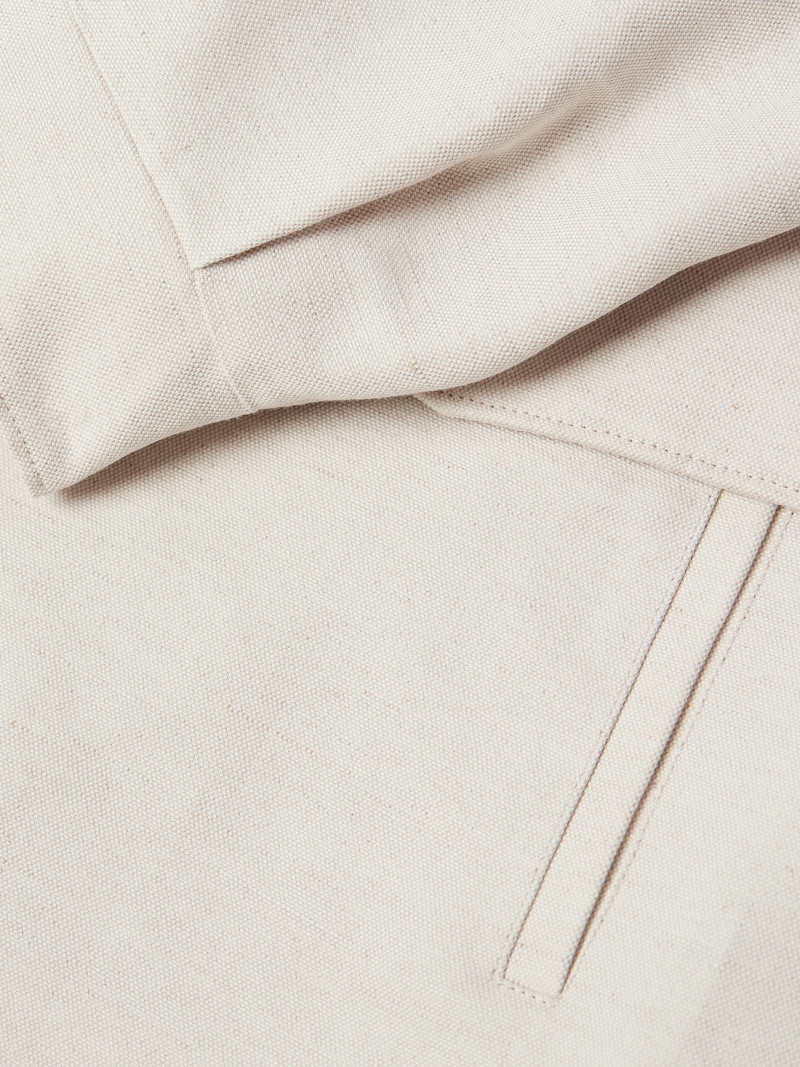 Shop Loro Piana Traveler Rain System® Cotton And Linen-blend Field Jacket In Neutrals