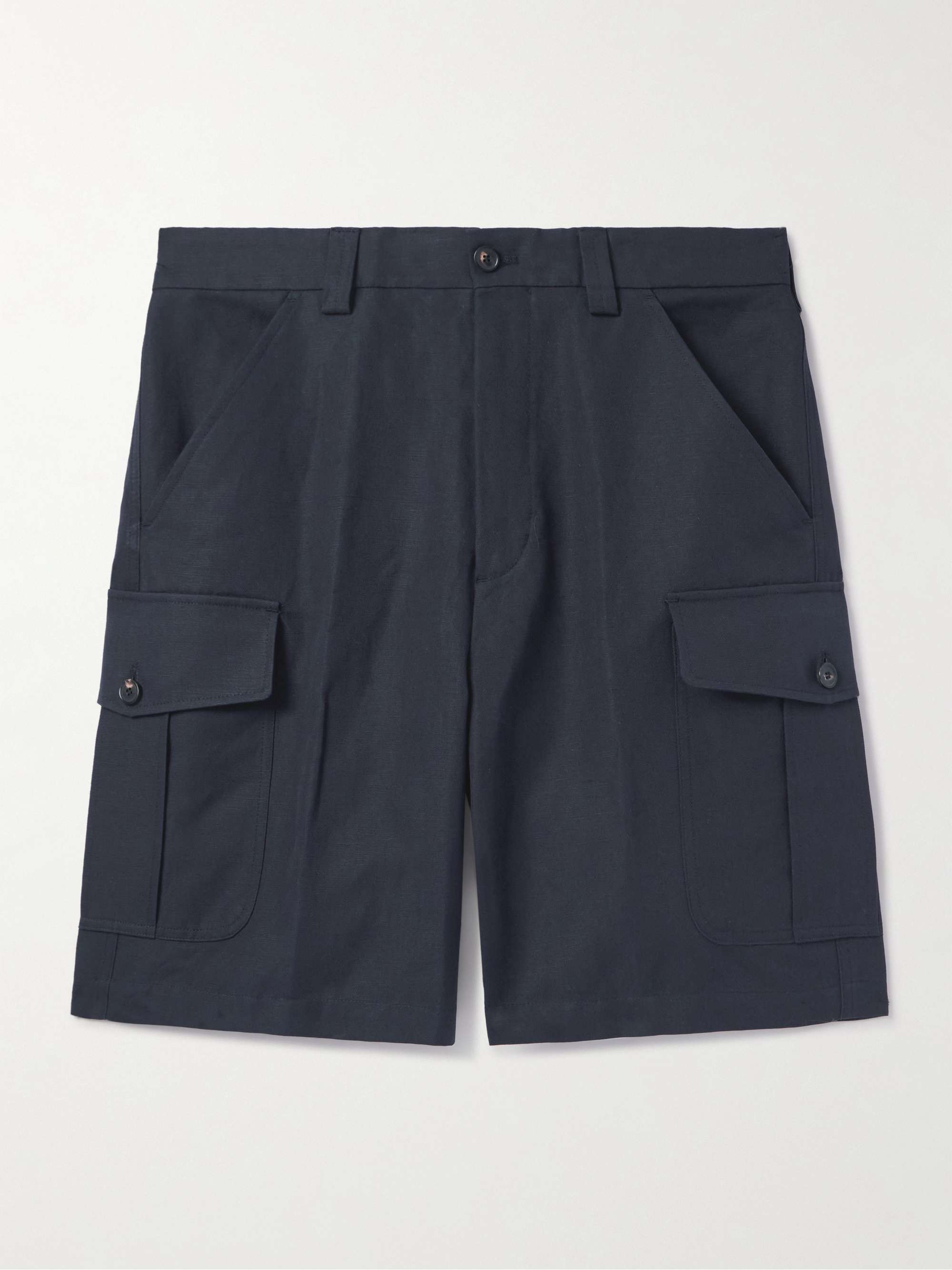 LOEWE + Paula's Ibiza Wide-Leg Pleated Logo-Appliquéd Denim Shorts for Men  | MR PORTER