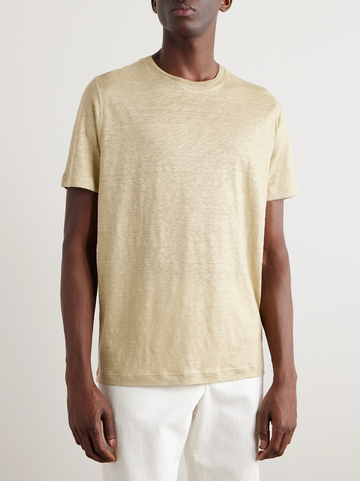 Loro Piana Linen T-shirt In Neutrals