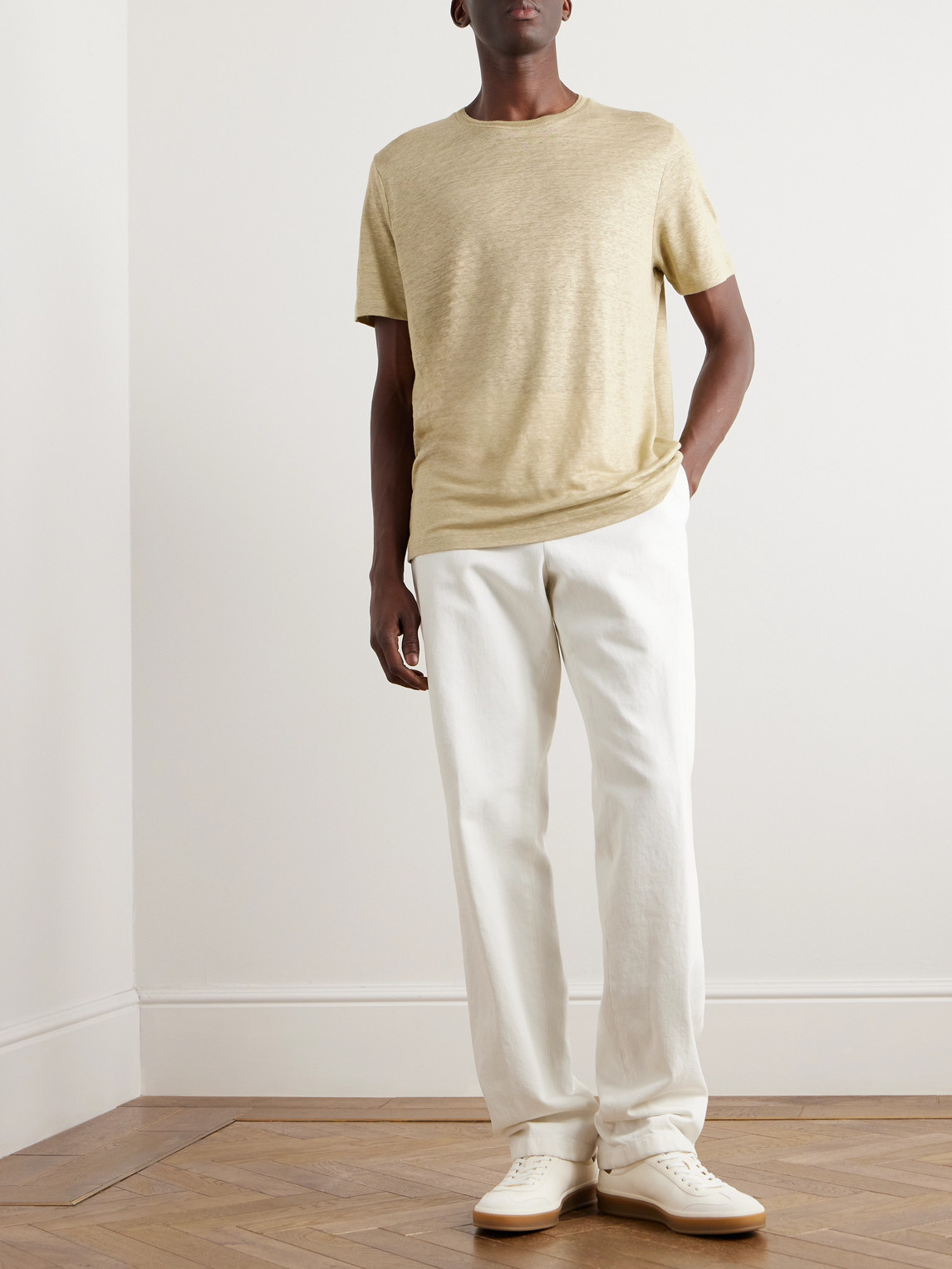 Loro Piana Linen T-shirt In Neutrals