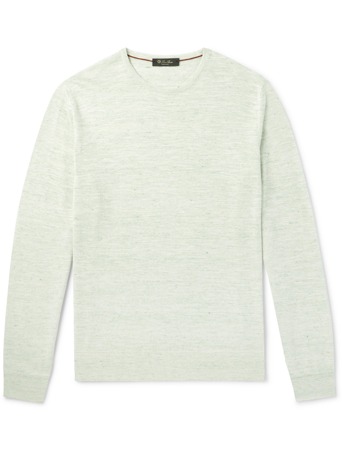 Loro Piana Linen And Silk-blend Sweater In Green