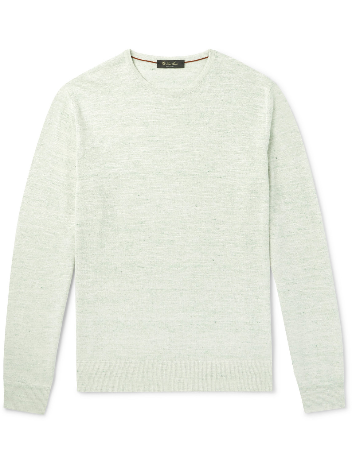 Loro Piana Linen And Silk-blend Jumper In Green