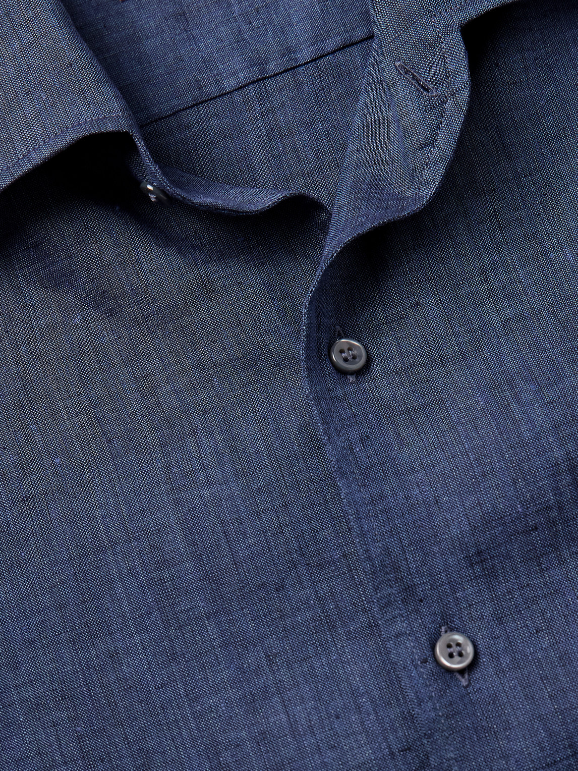 Shop Loro Piana André Camp-collar Linen Shirt In Blue