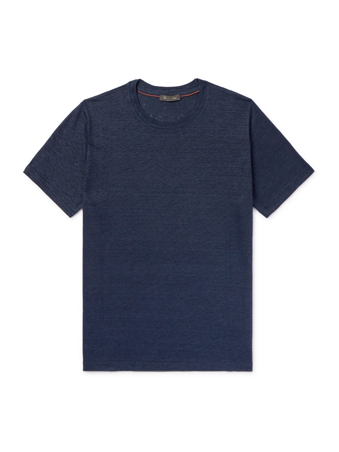 Loro Piana Sam Linen-jersey T-shirt In Blue