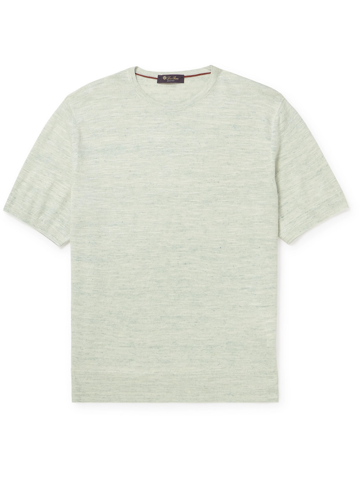 Loro Piana Linen And Silk-blend T-shirt In Green