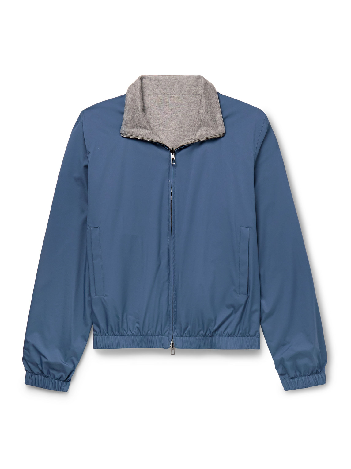 Loro Piana Reversible Windmate® Storm System® Nylon And Cashmere Blouson Jacket In Blue
