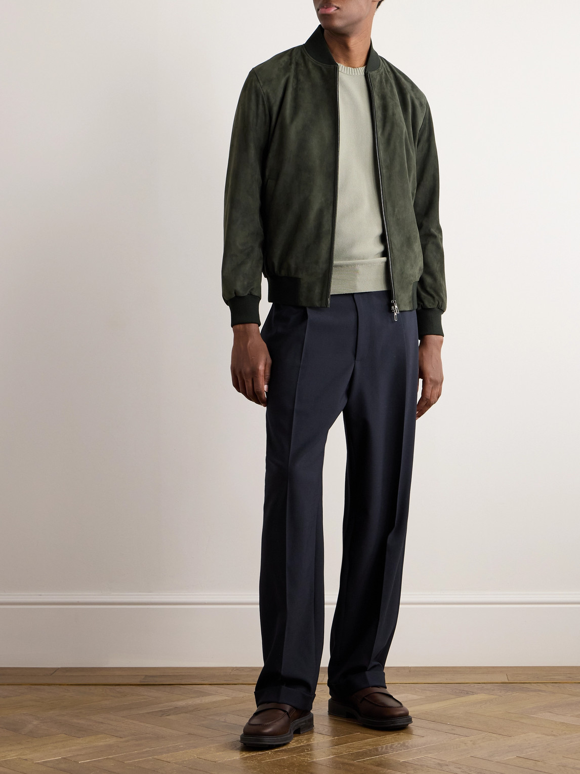 Loro Piana Cotton And Silk-blend Piqué Sweater In Green