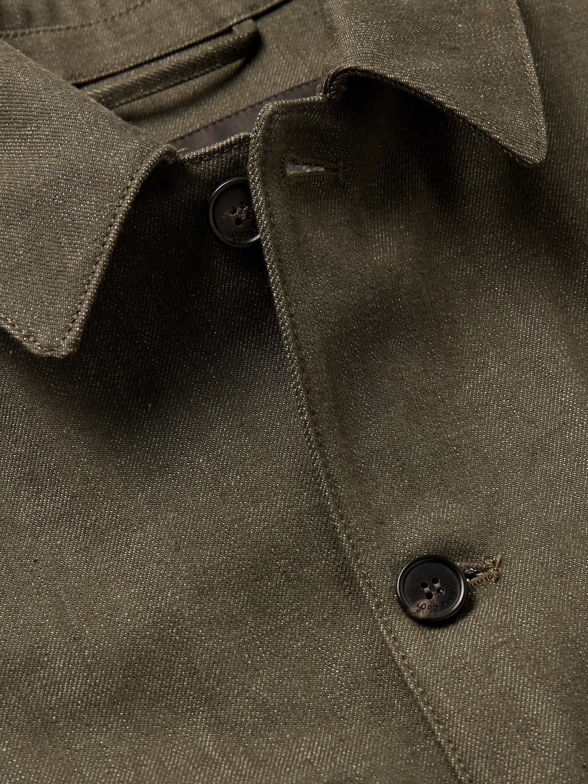 Shop Loro Piana Daito Denim Overshirt In Green