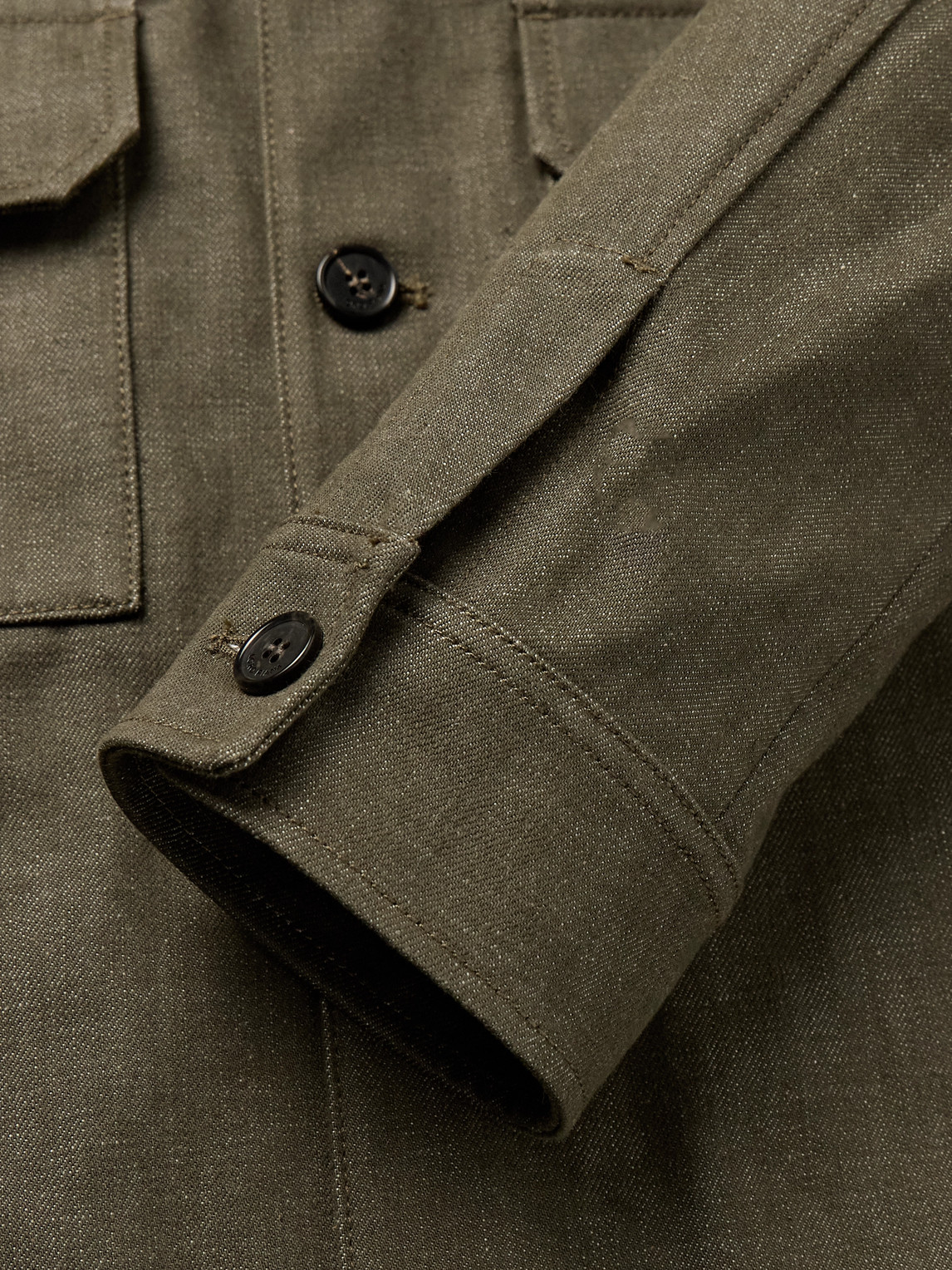 Shop Loro Piana Daito Denim Overshirt In Green