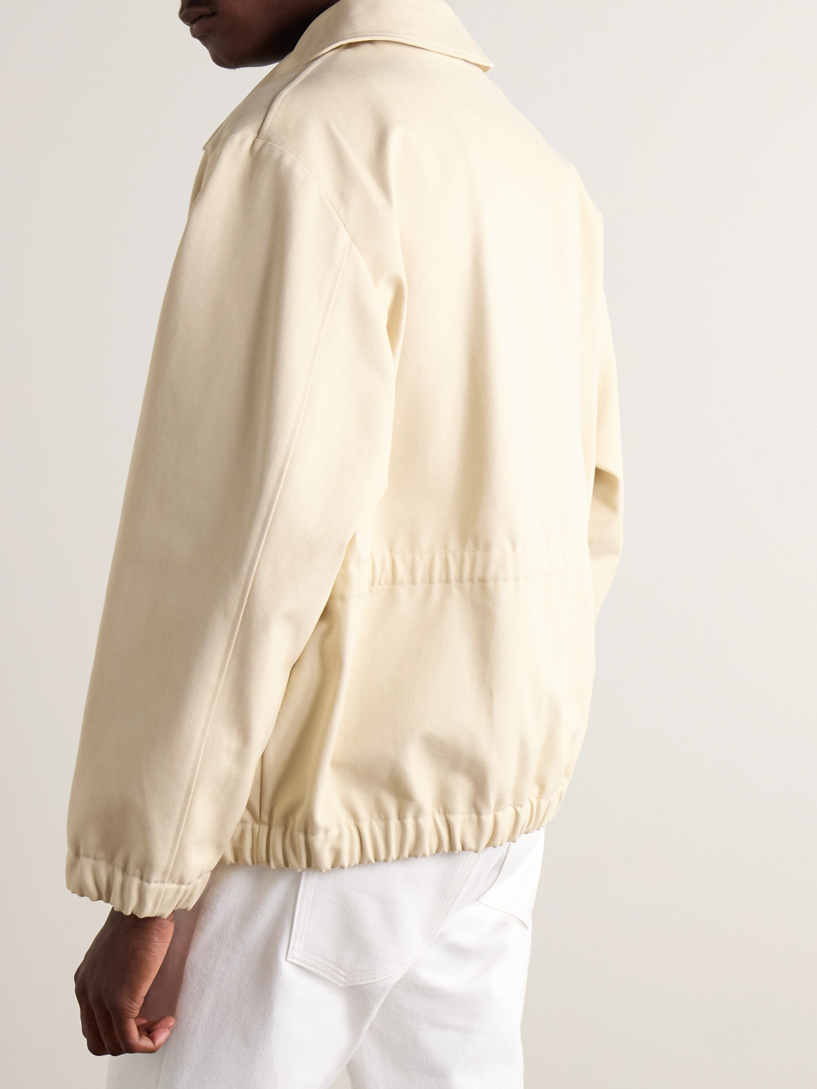 Shop Loro Piana Toei Cotton-canvas Jacket In Neutrals