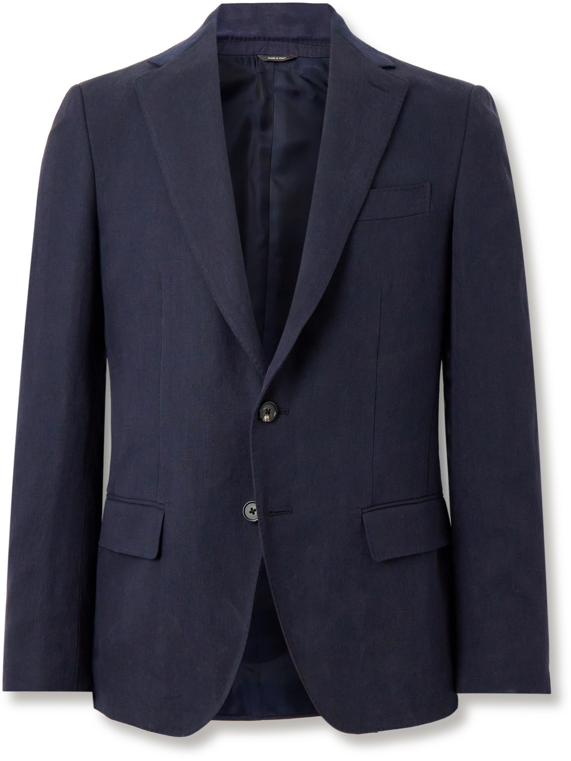 Loro Piana Torino Linen Suit Jacket In Blue