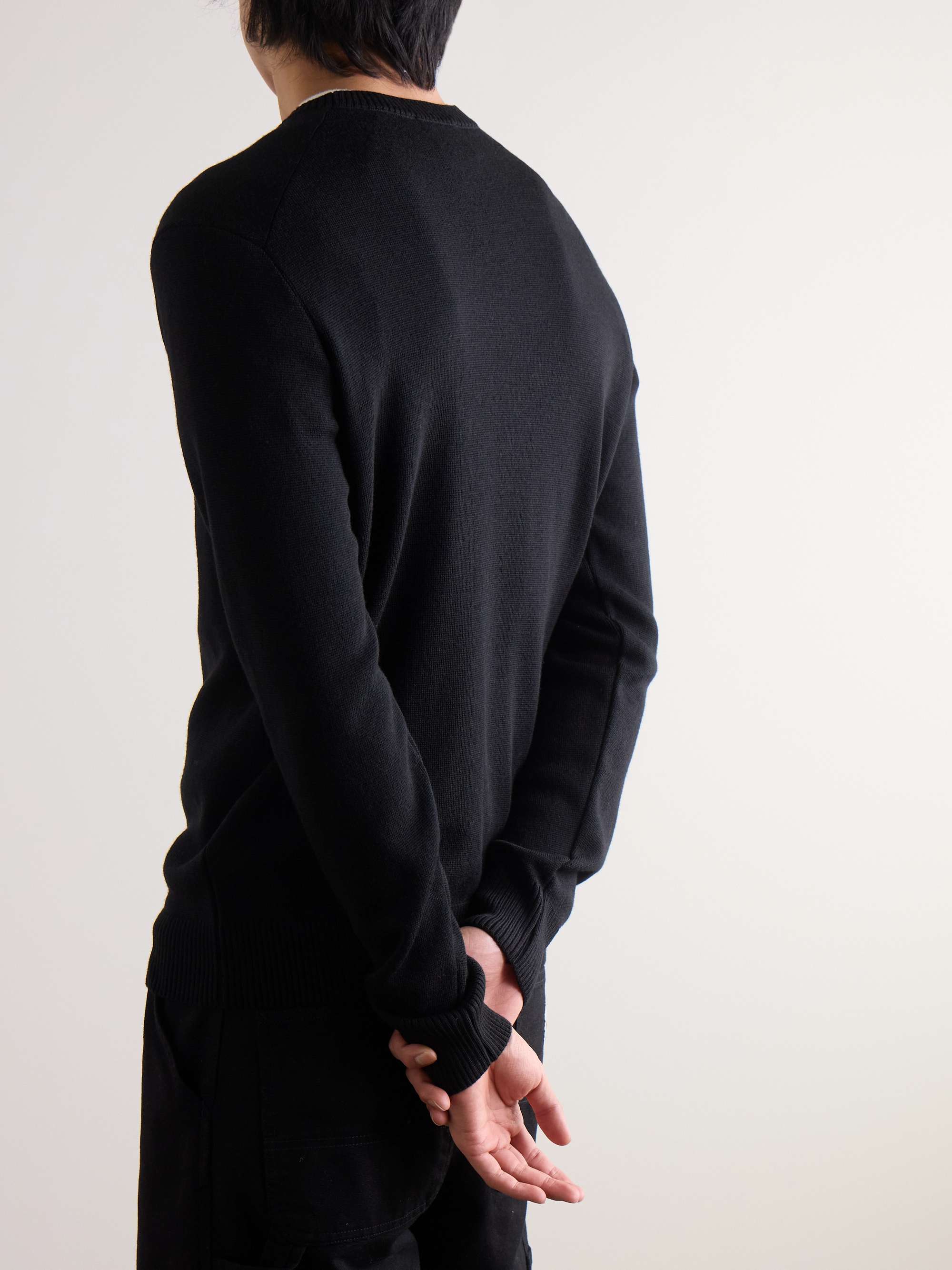 AMI PARIS Logo-Embroidered Merino Wool Sweater