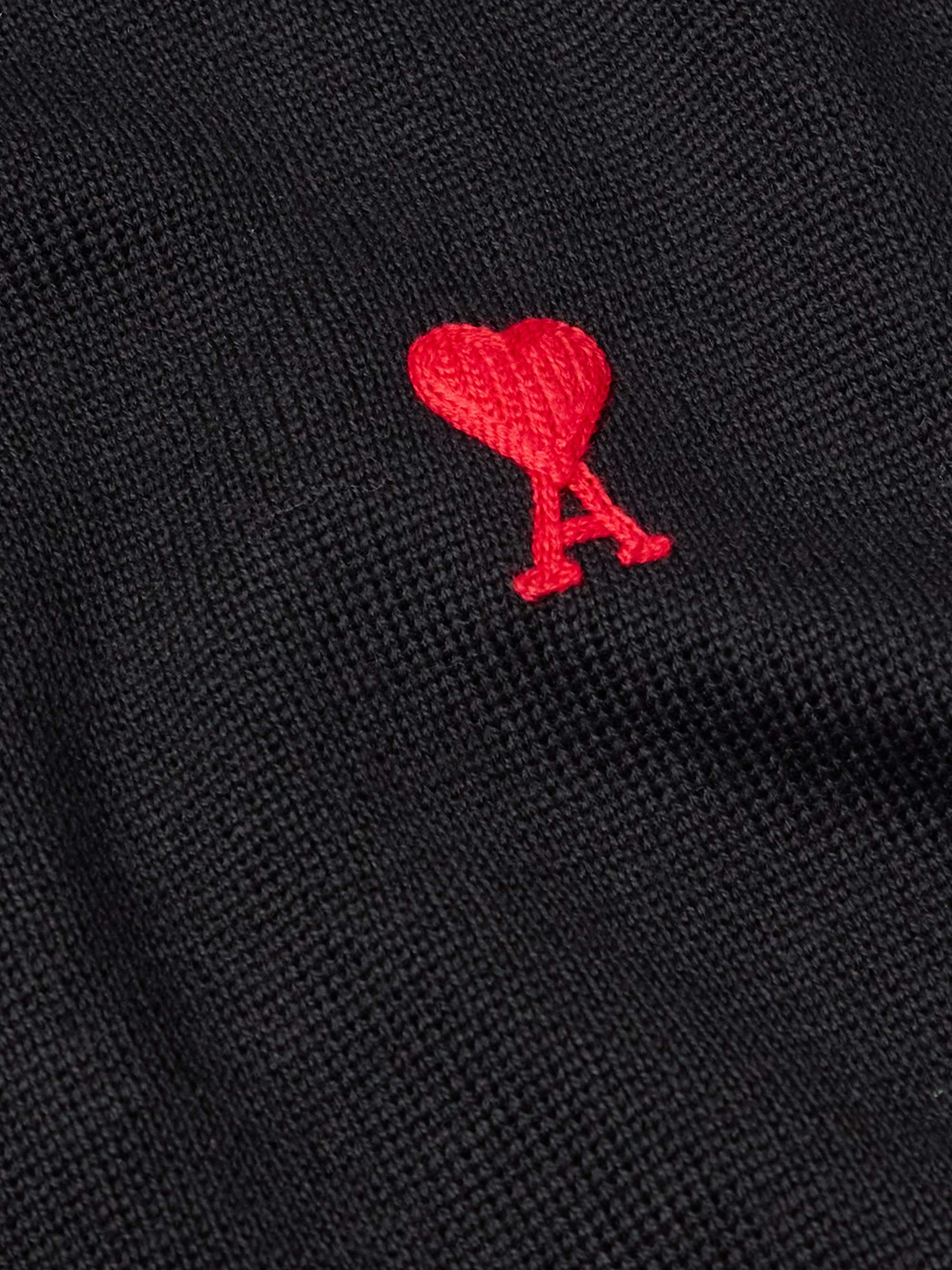 AMI PARIS Logo-Embroidered Merino Wool Sweater
