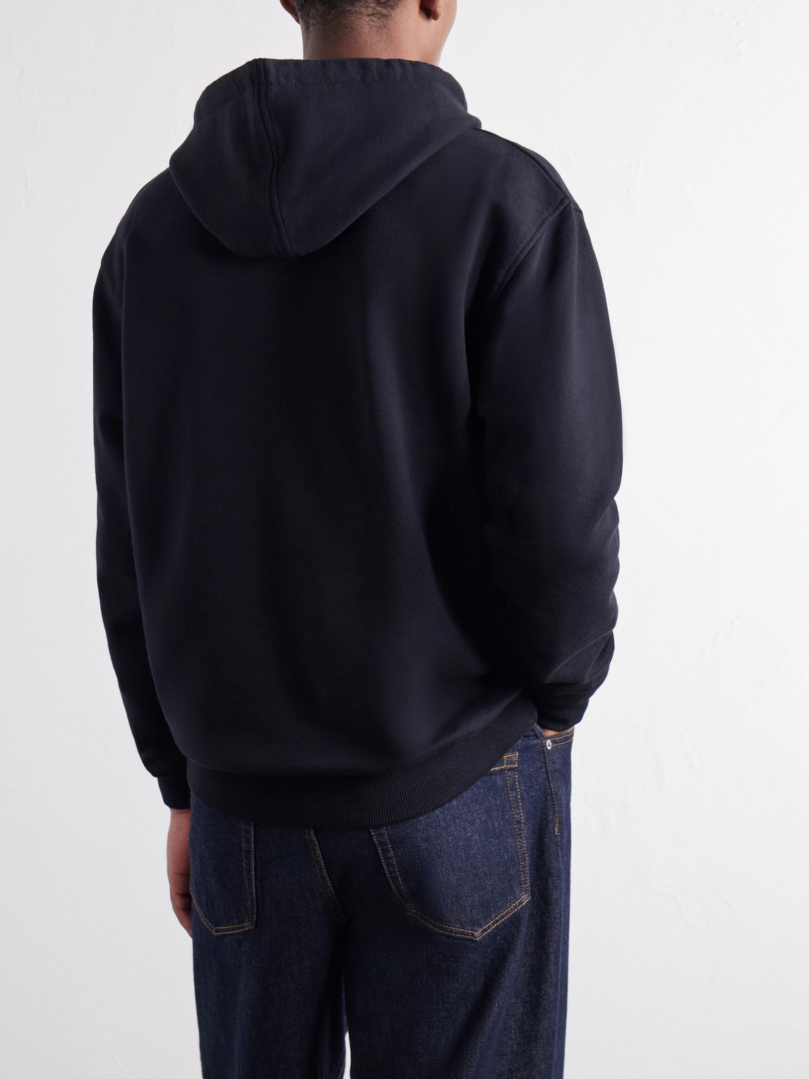Logo-Embroidered Cotton-Jersey Hoodie