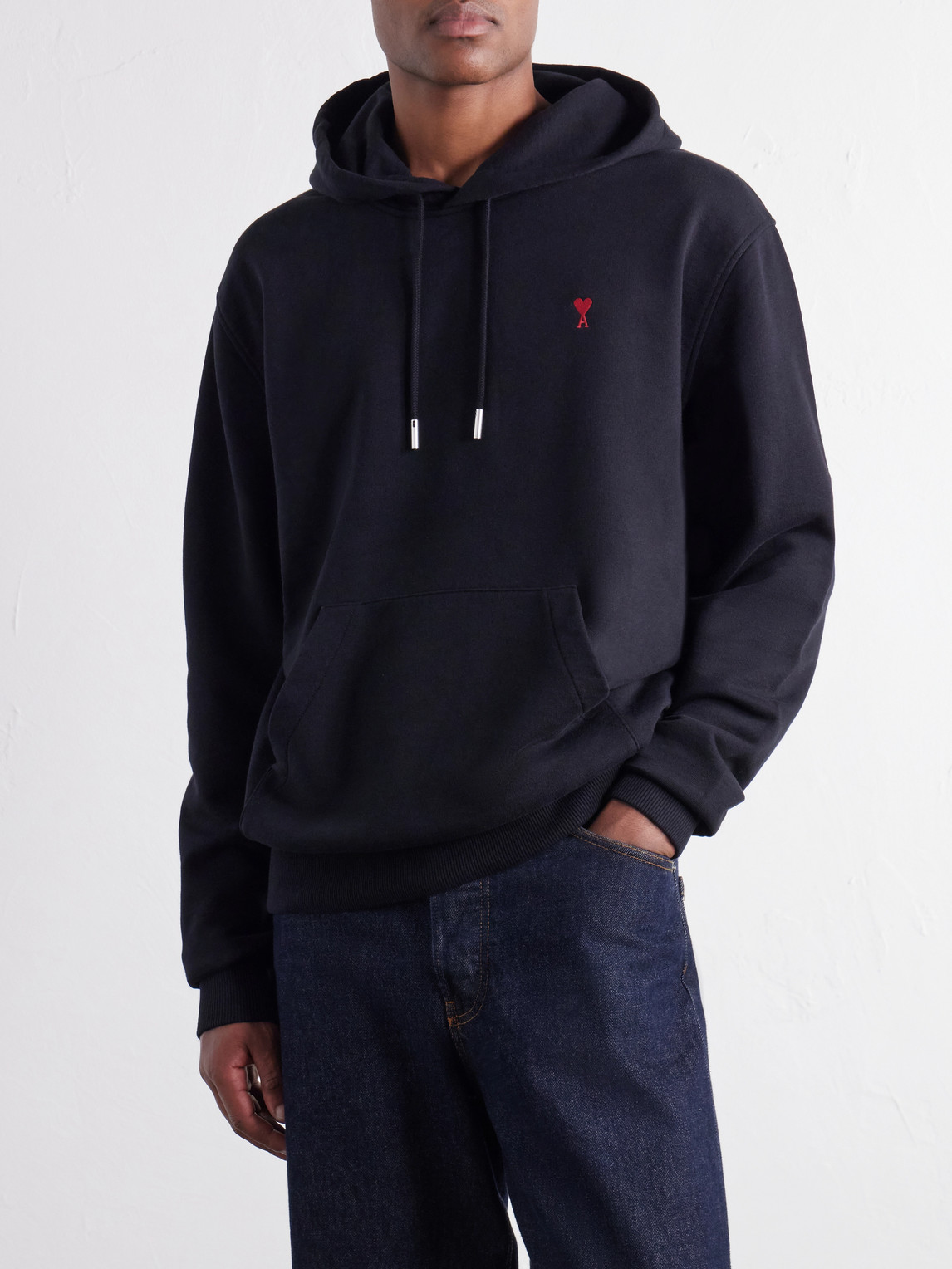 Logo-Embroidered Cotton-Jersey Hoodie
