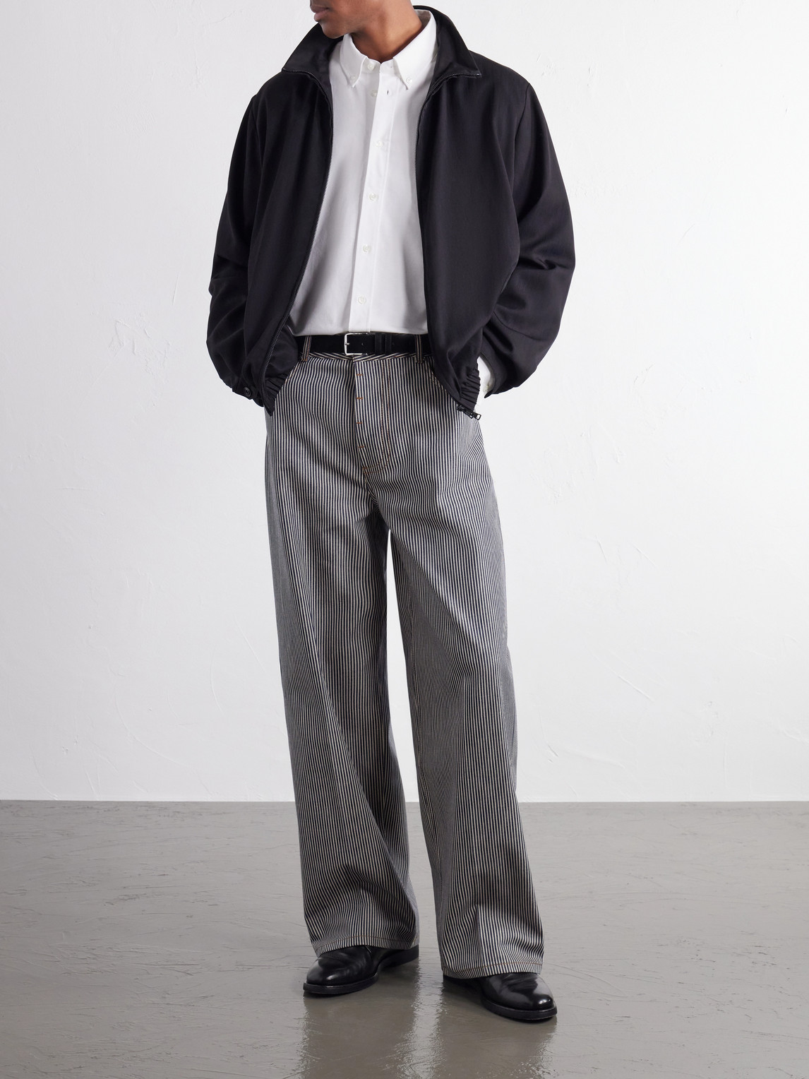 Button-Down Collar Logo-Embroidered Cotton Oxford Shirt