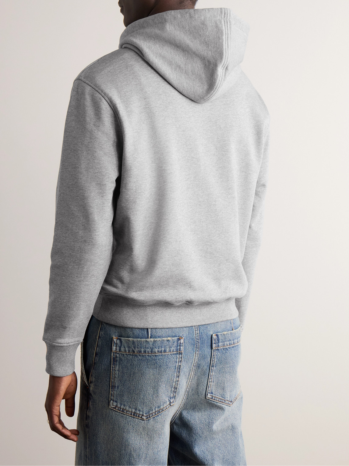 Ami Alexandre Mattiussi Ami Ami De Coeur Logo Embroidered Hoodie In Gray