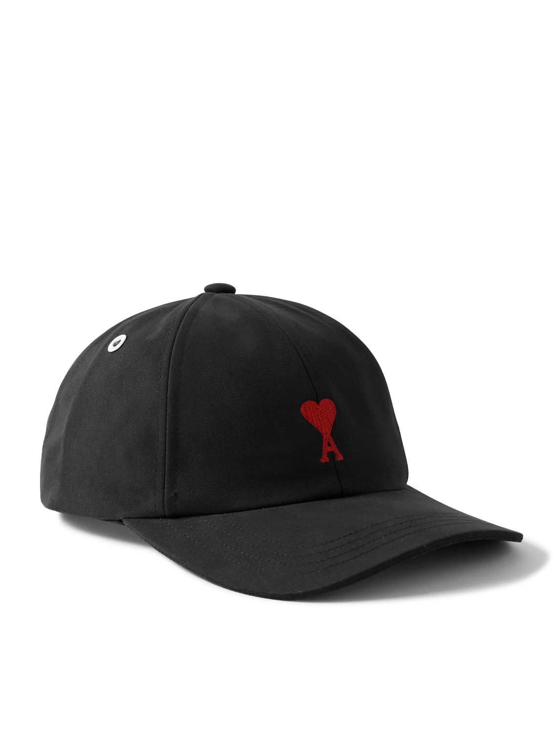 Ami Alexandre Mattiussi Logo-embroidered Cotton-twill Baseball Cap In Black