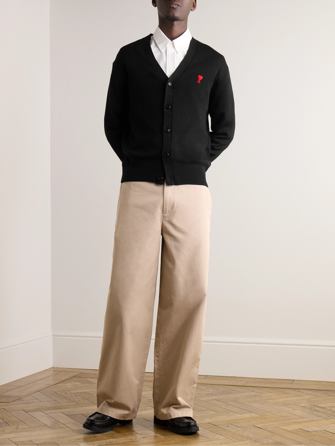 Ami Alexandre Mattiussi Ami Paris Ami Paris De Coeur Cardigan In Black