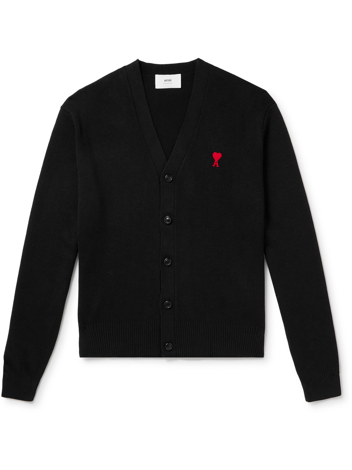 Ami Alexandre Mattiussi Ami Paris Ami Paris De Coeur Cardigan In Black