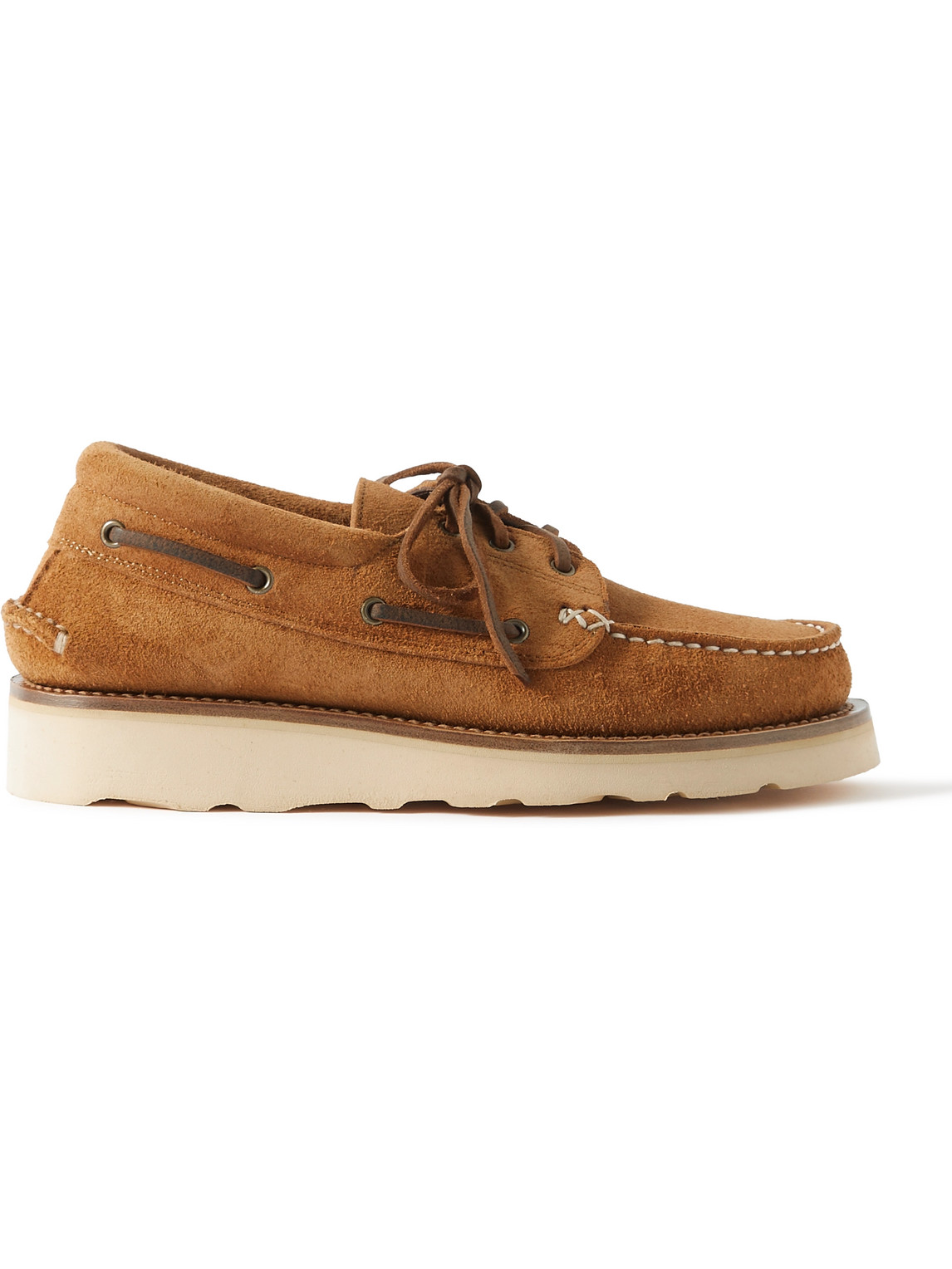 Yuketen Land Barca Tosca Leather Boat Shoes In Brown