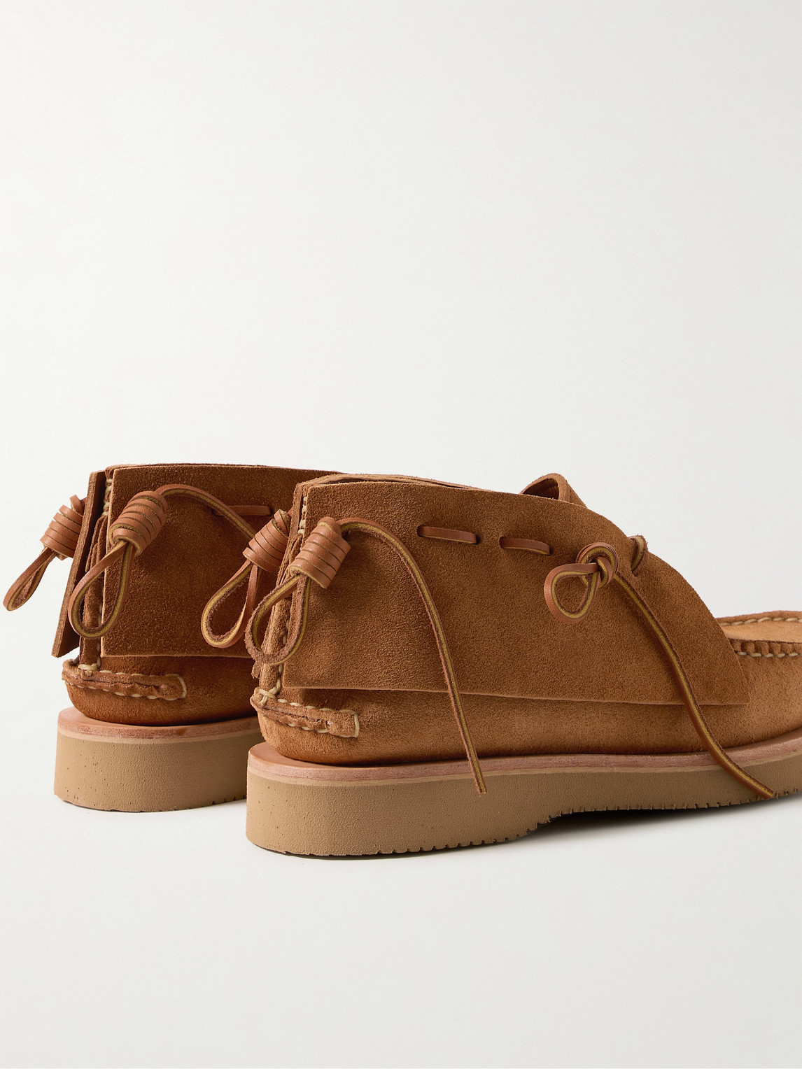 Shop Yuketen 8 Pig Tails Suede Chukka Boots In Brown