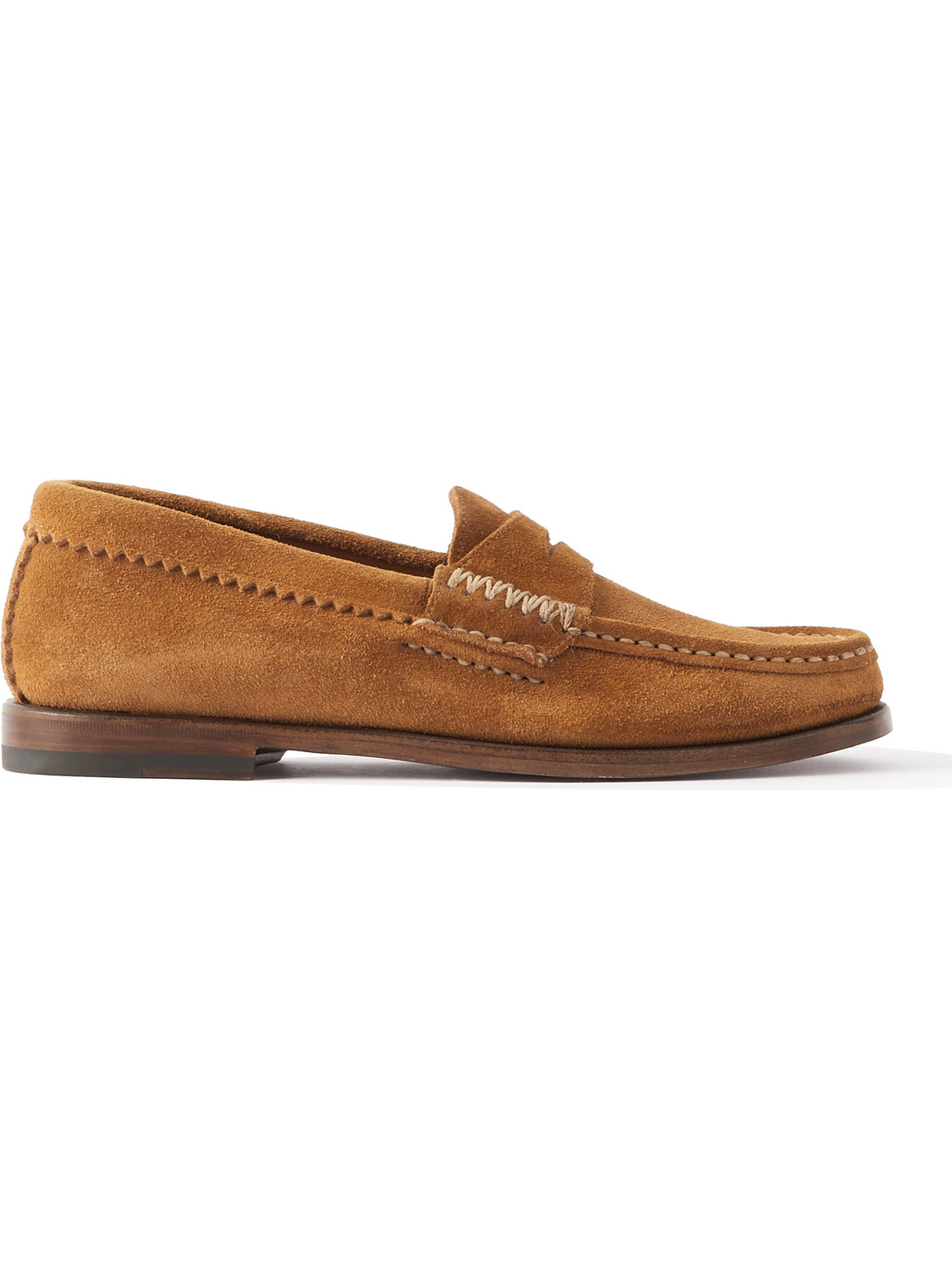 Yuketen Rob's Tosca Leather Penny Loafers In Brown