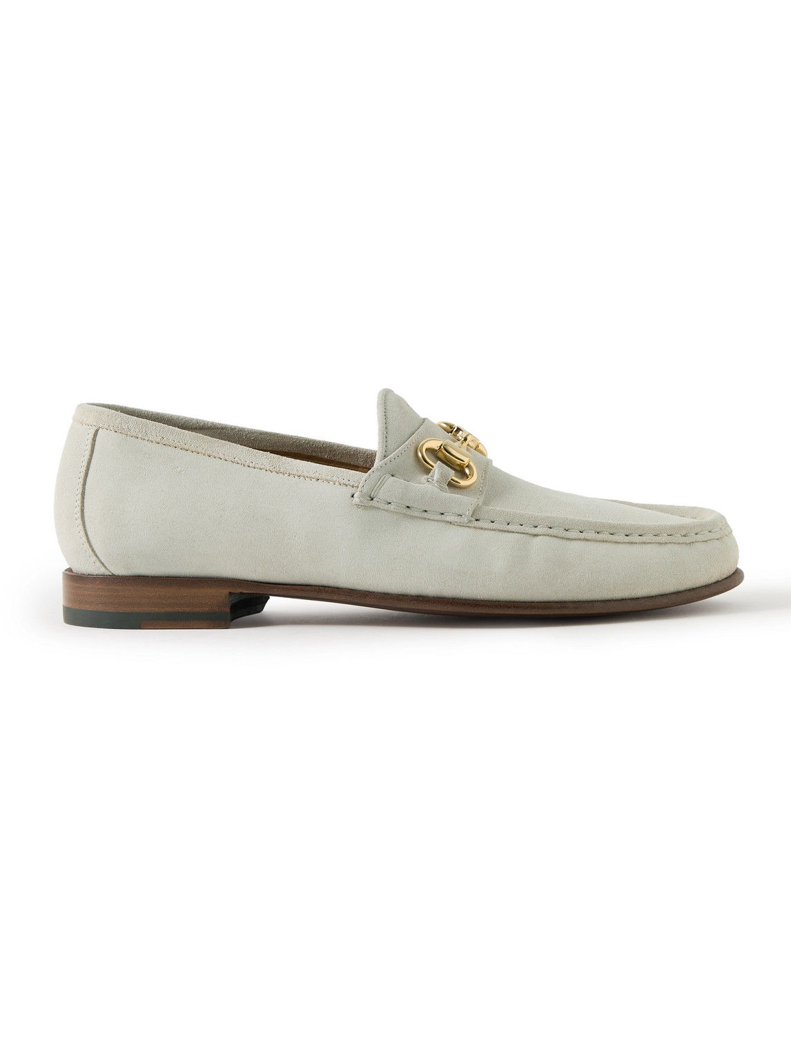 Yuketen Ischia Horsebit Suede Loafers In Neutrals