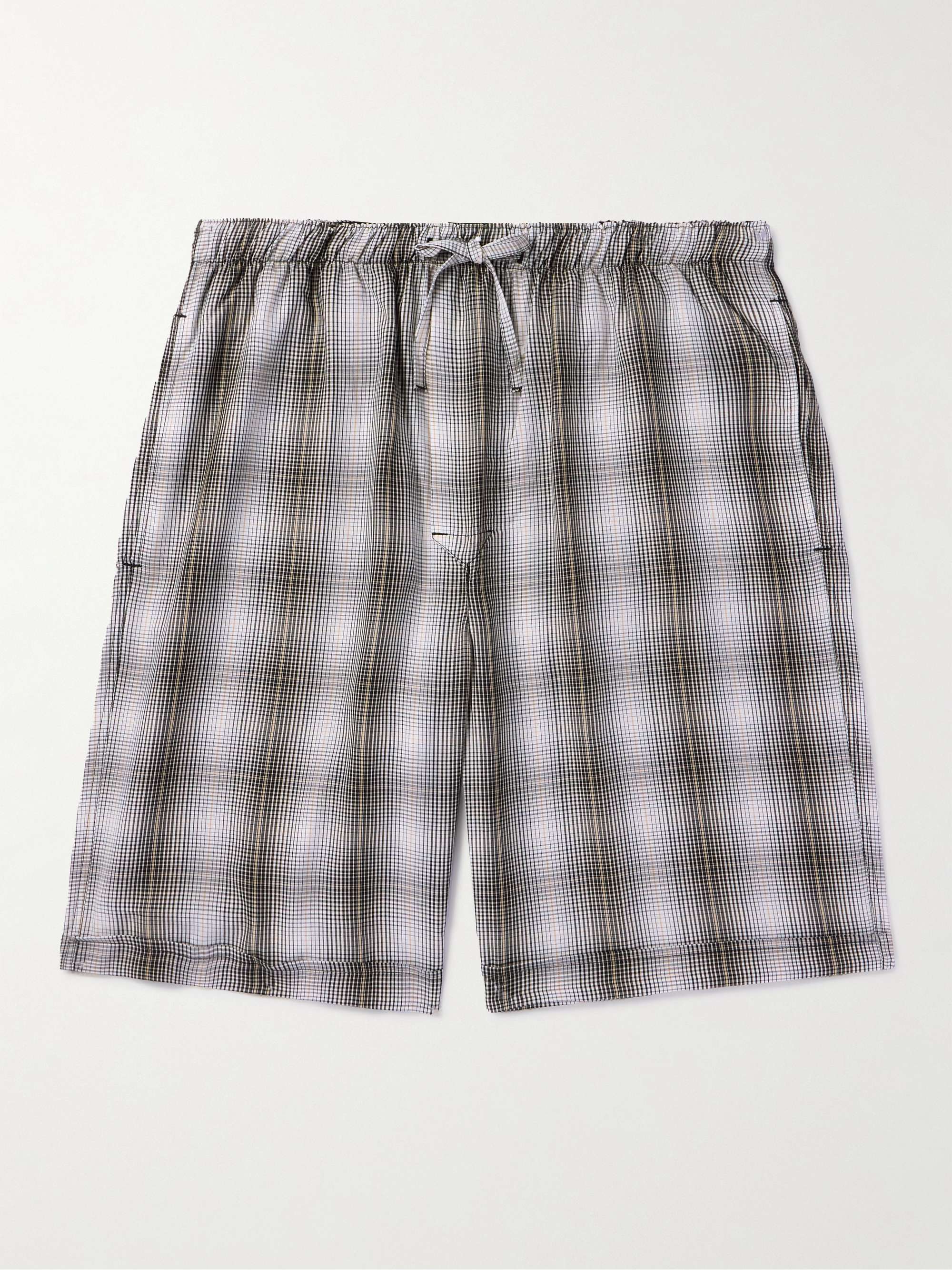Mens checked pyjama shorts deals