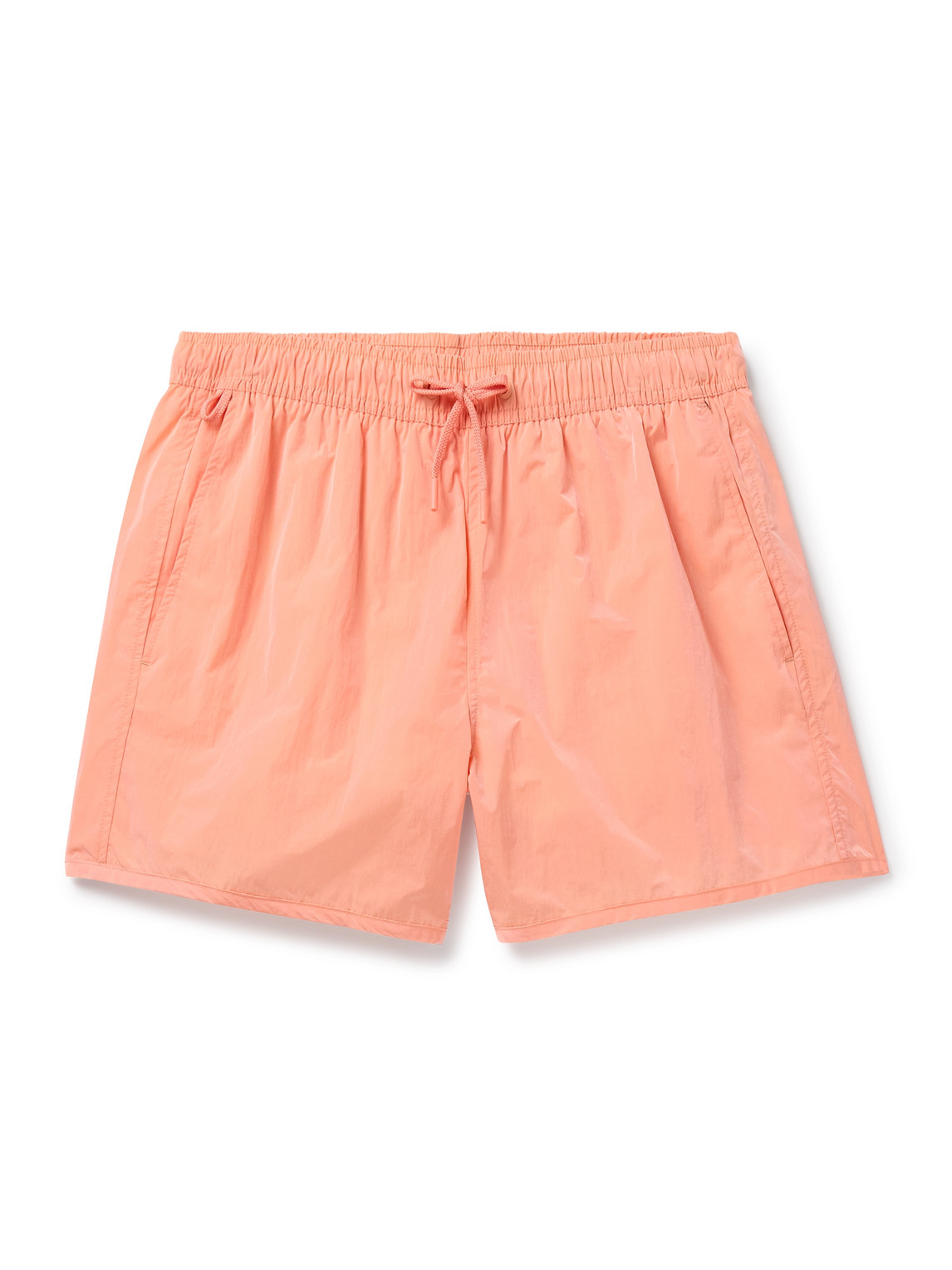 Cdlp Straight-leg Mid-length Swim Shorts In Orange