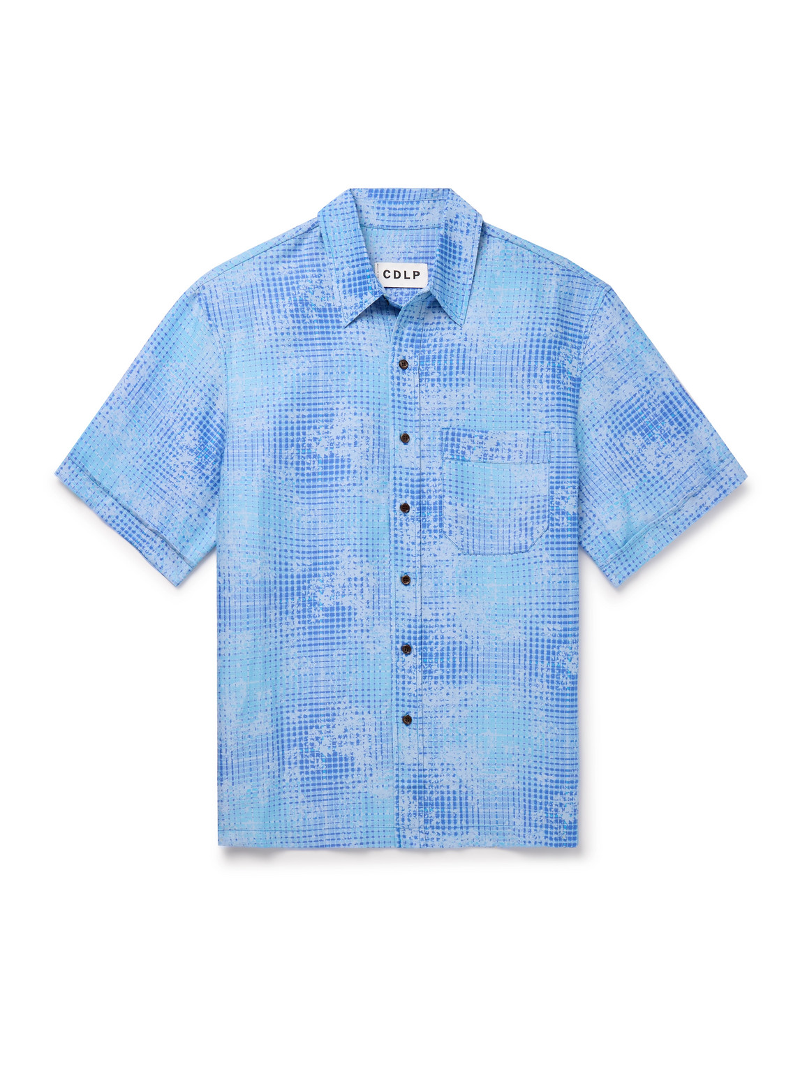 CDLP PRINTED LYOCELL AND LINEN-BLEND SHIRT