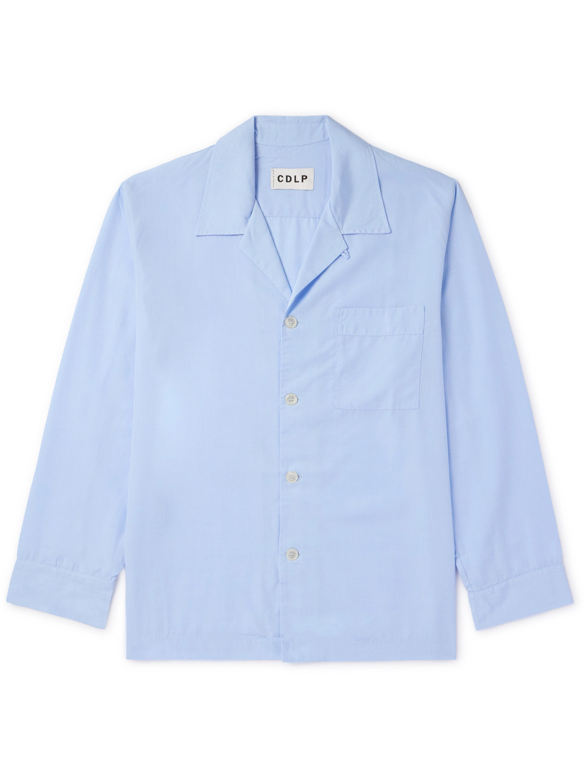 Cdlp Camp-collar Lyocell Pyjama Shirt In Blue