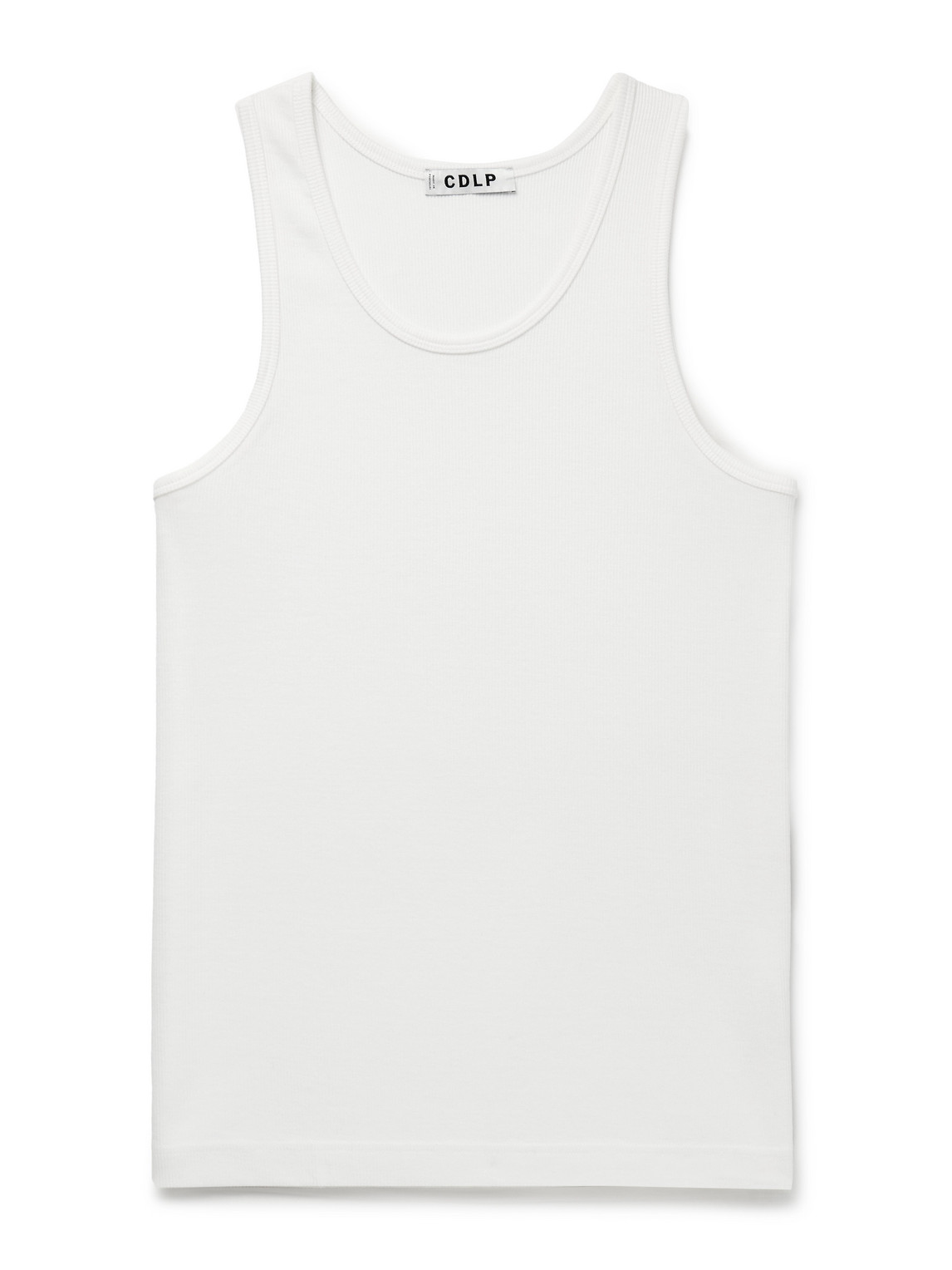Cdlp Ribbed Stretch Lyocell And Cotton-blend Tank Top In White
