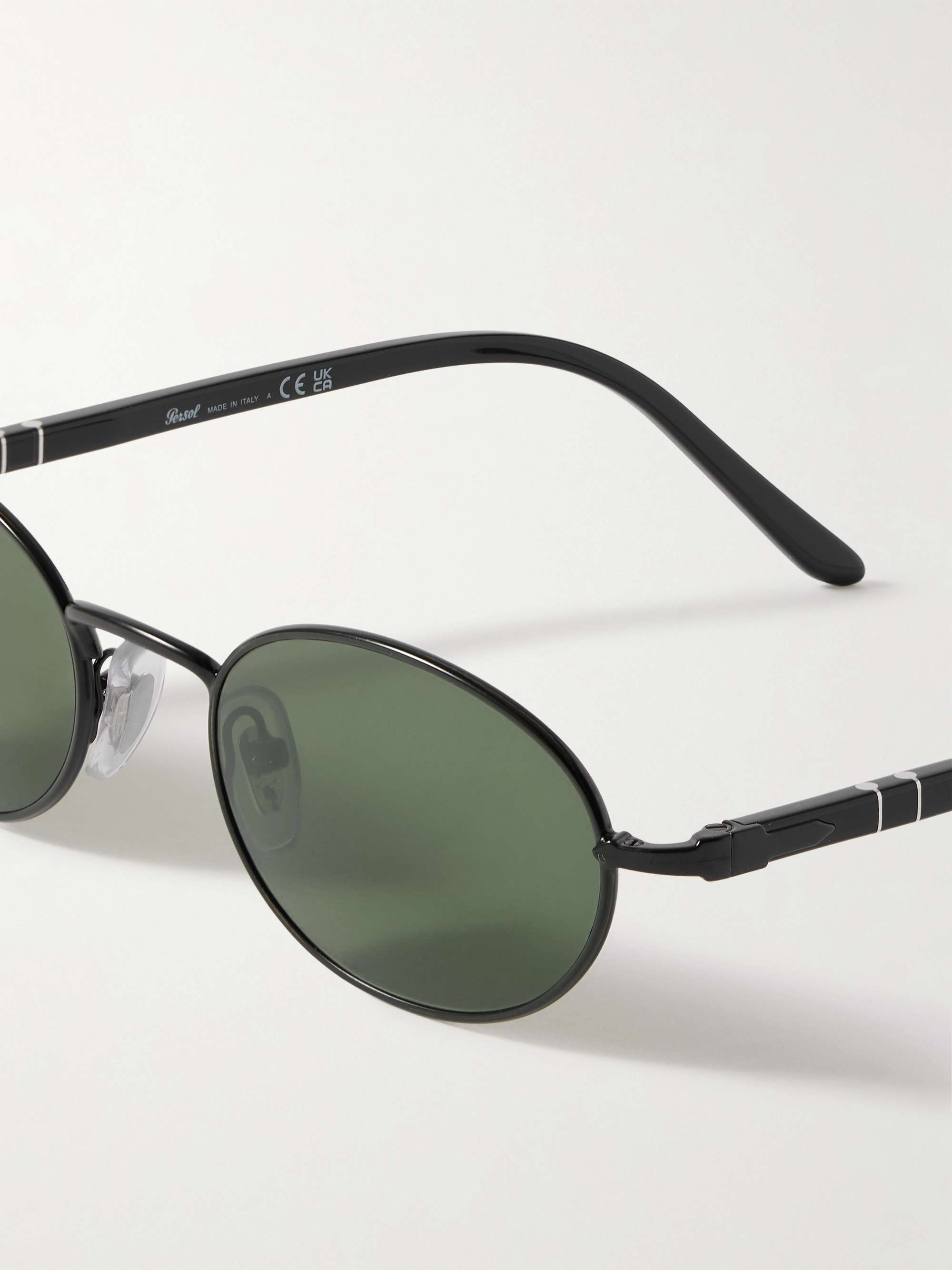 PERSOL Ida Oval Frame Metal Sunglasses for Men MR PORTER
